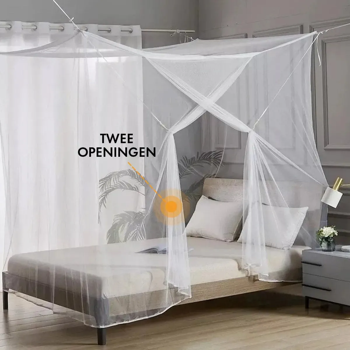 Luxe 2 Persoons Klamboe XXL - Inclusief ophang set en reistas - Image 3