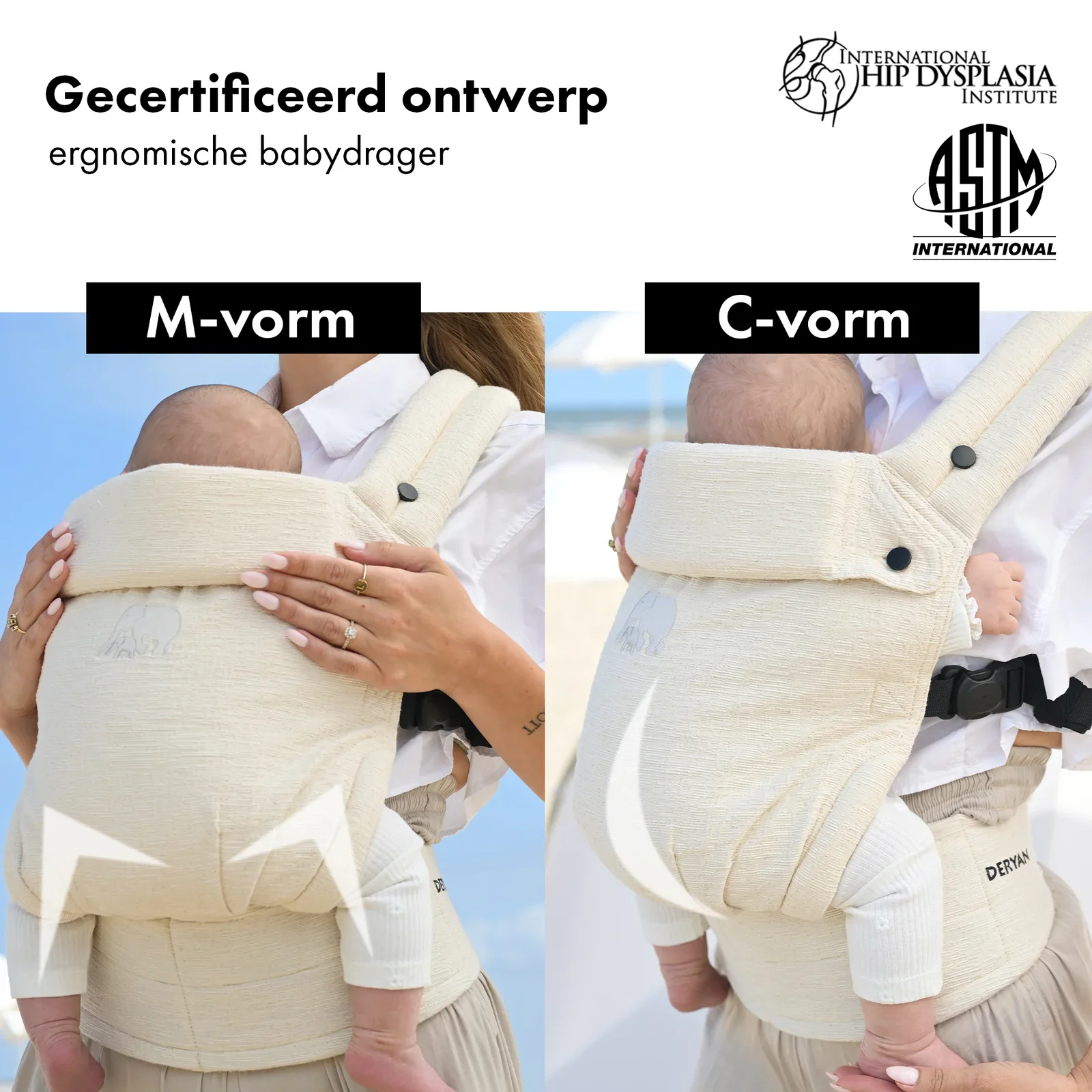 Amora Draagzak Agus Oat in linnen Nougat - Image 3