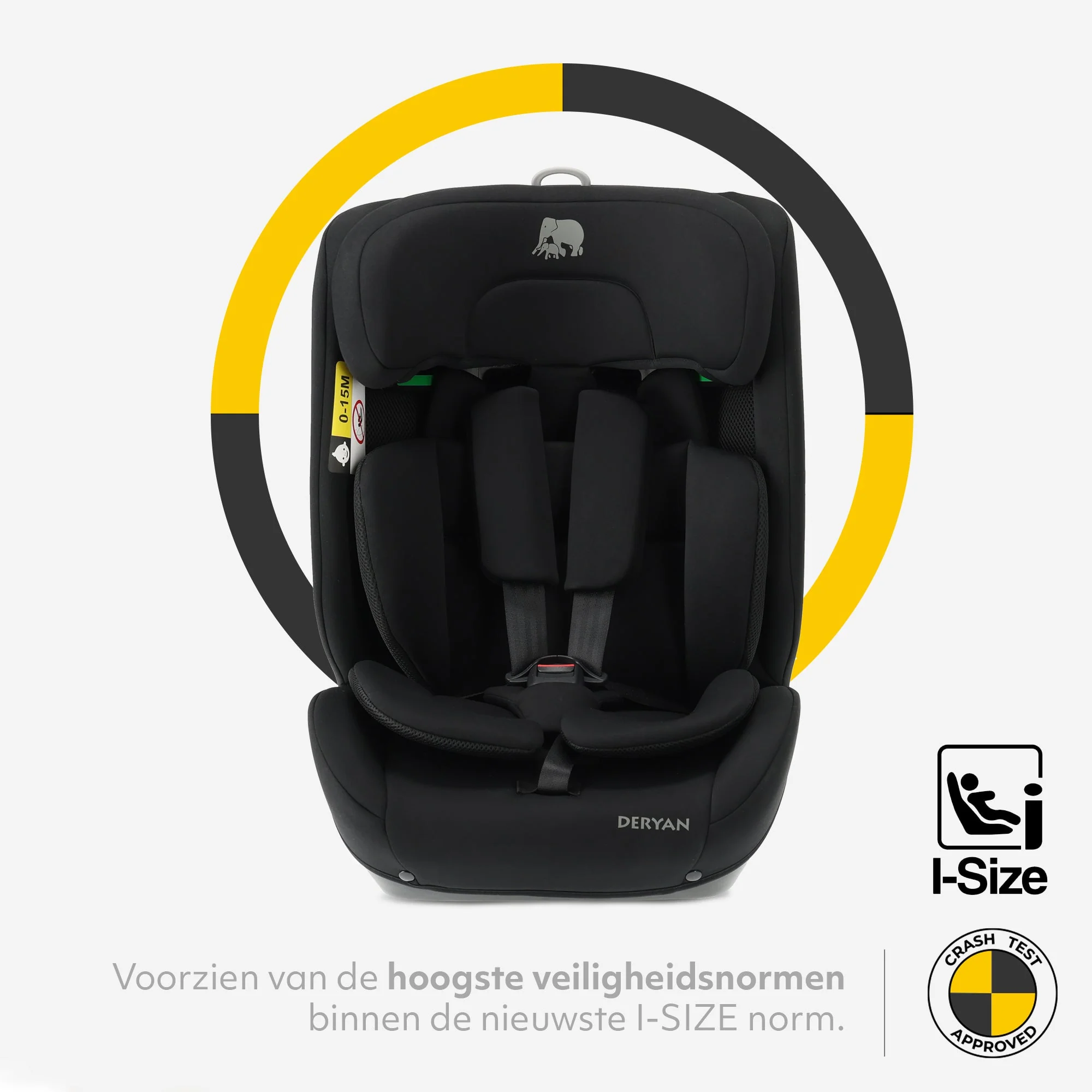 Carter Luxe i-Size/isofix Autostoel 76-150 cm - 9-36 kg - Diepe zitting - Afstelbare hoofdsteun - Veiligheidssystemen - Eenvoudig te reinigen - Groep 1/2/3 - Image 3