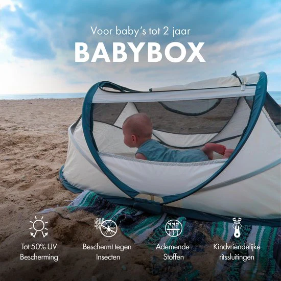 BabyBox baby tentje Campingbedje + katoenen dekje - Cream - Image 3