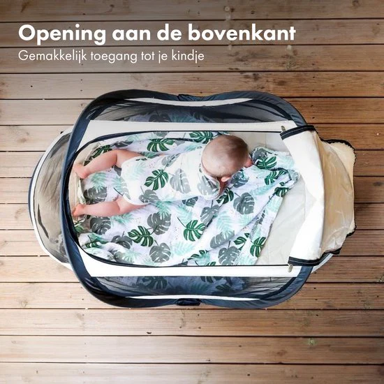 BabyBox baby tentje Campingbedje + katoenen dekje - Cream - Image 6