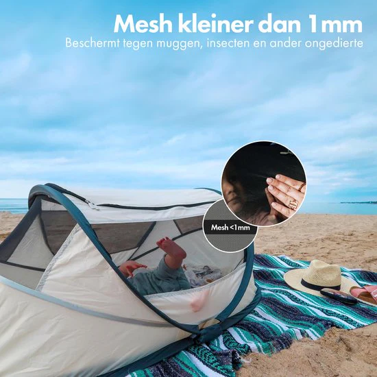 BabyBox baby tentje Campingbedje + katoenen dekje - Cream - Image 8