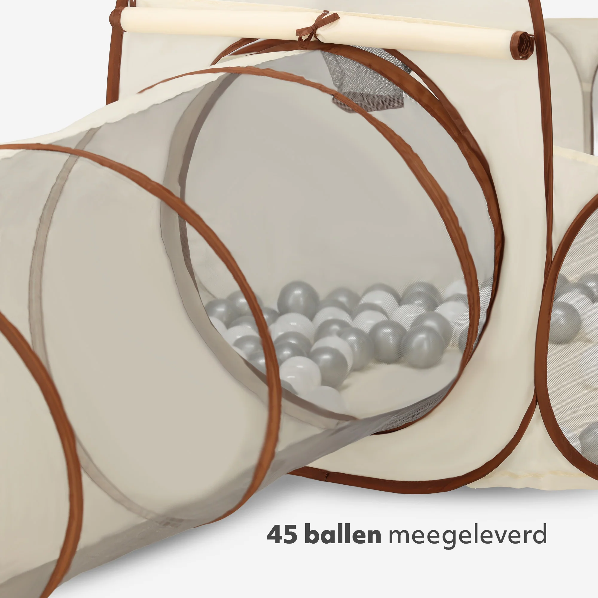 Basketbal Ballenbak Cream/Bruin - Image 4