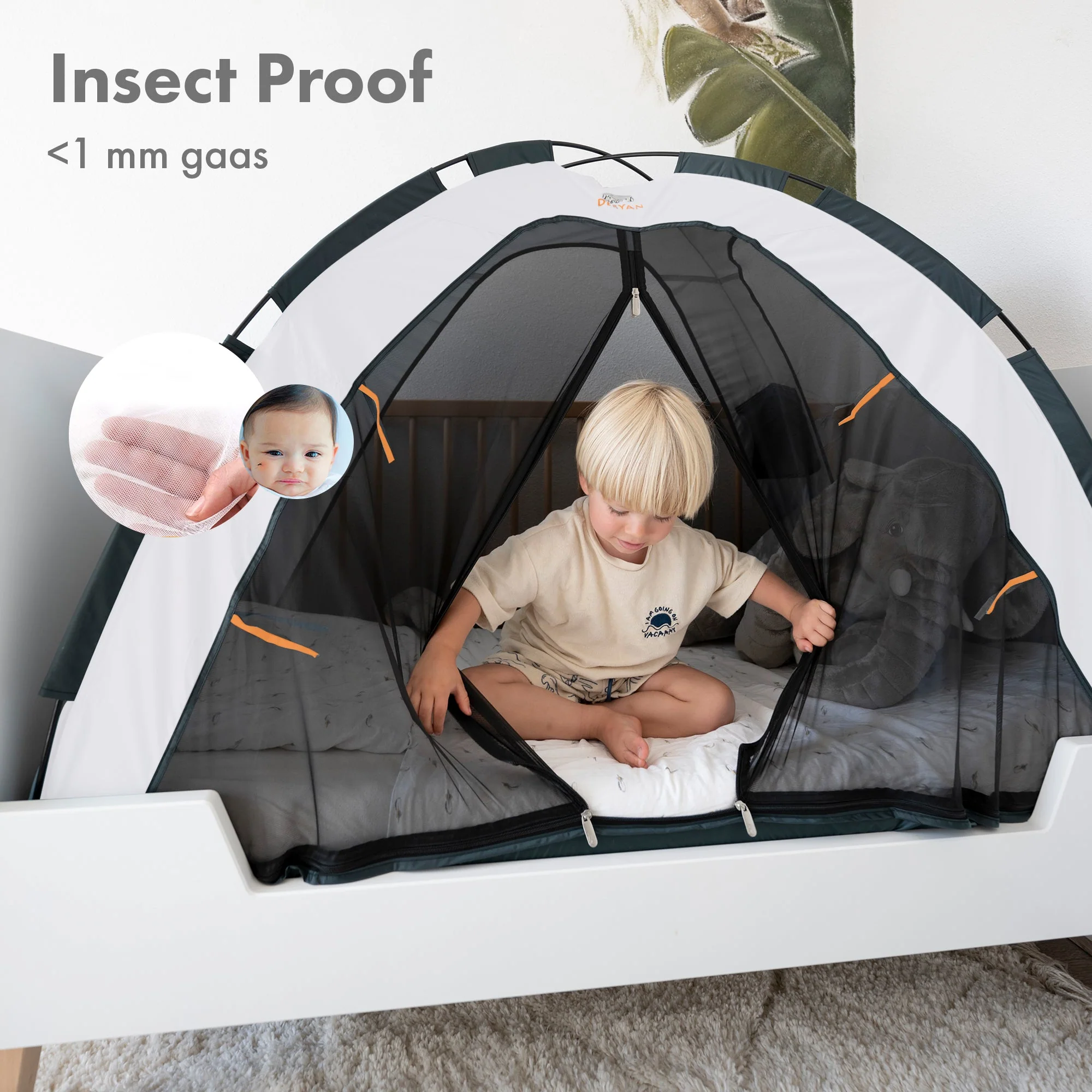Bedtent Cream 200x90 cm - Image 4