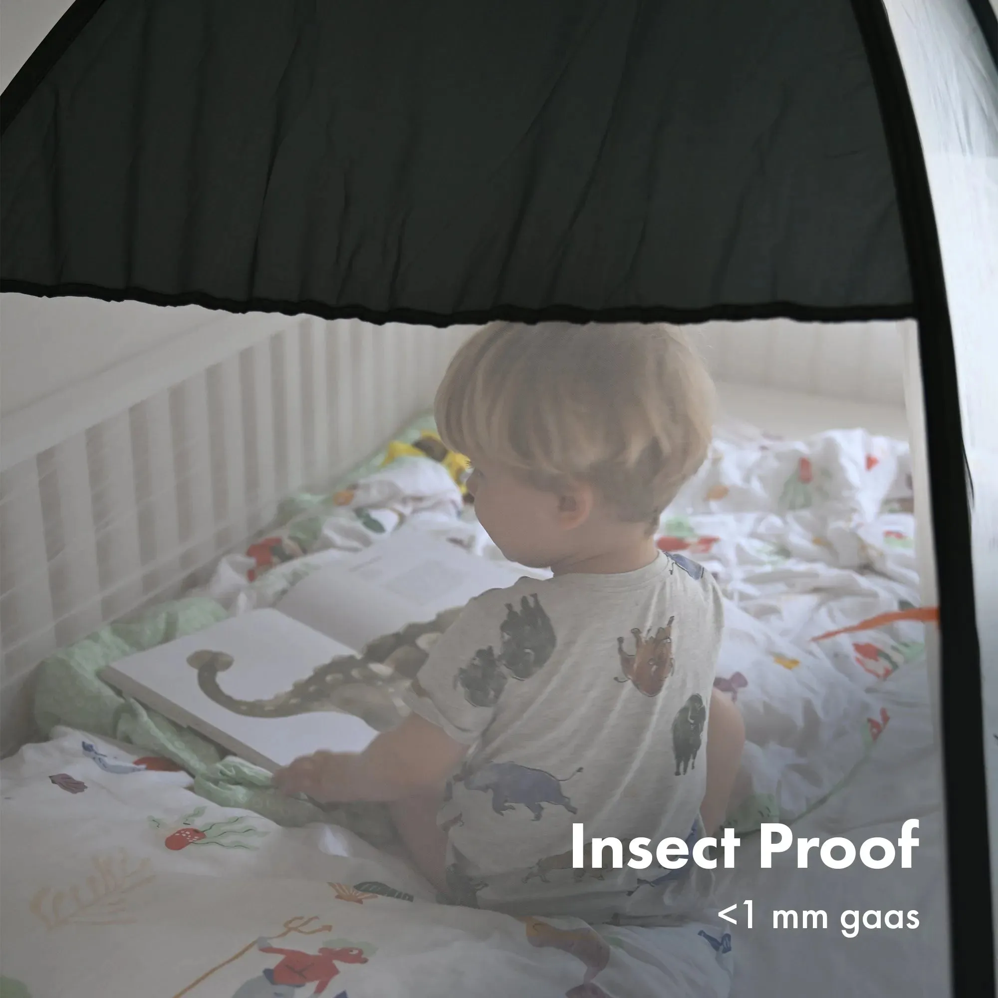 Bedtent pop-up Grijs 200x90 - Image 6
