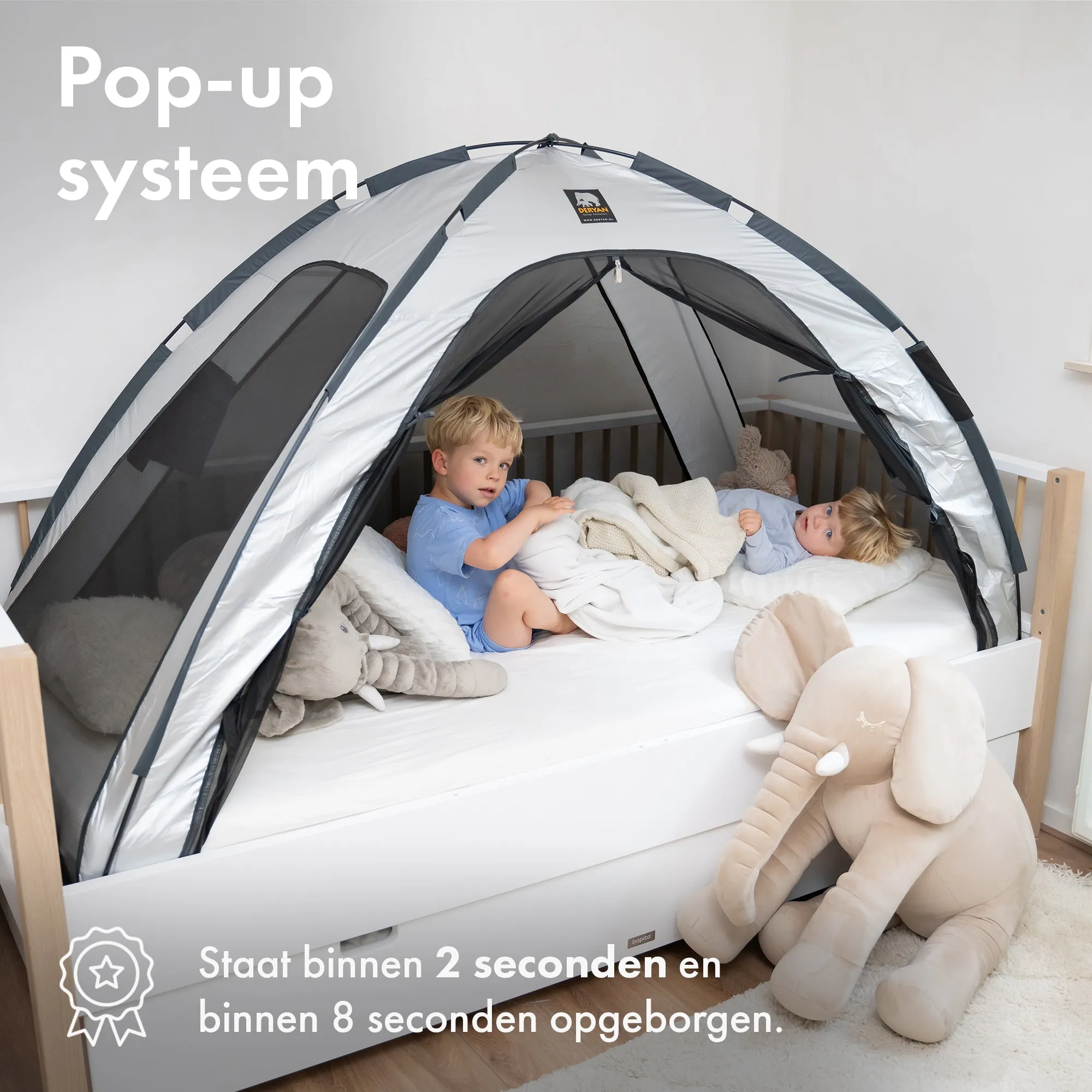 Bedtent Zilver 200x90 cm - Image 3