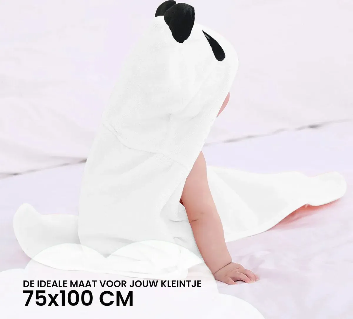 Beer Multifunctionele Baby Fleece deken met capuchon – Wikkeldeken – Deken 75x100 cm - Image 5