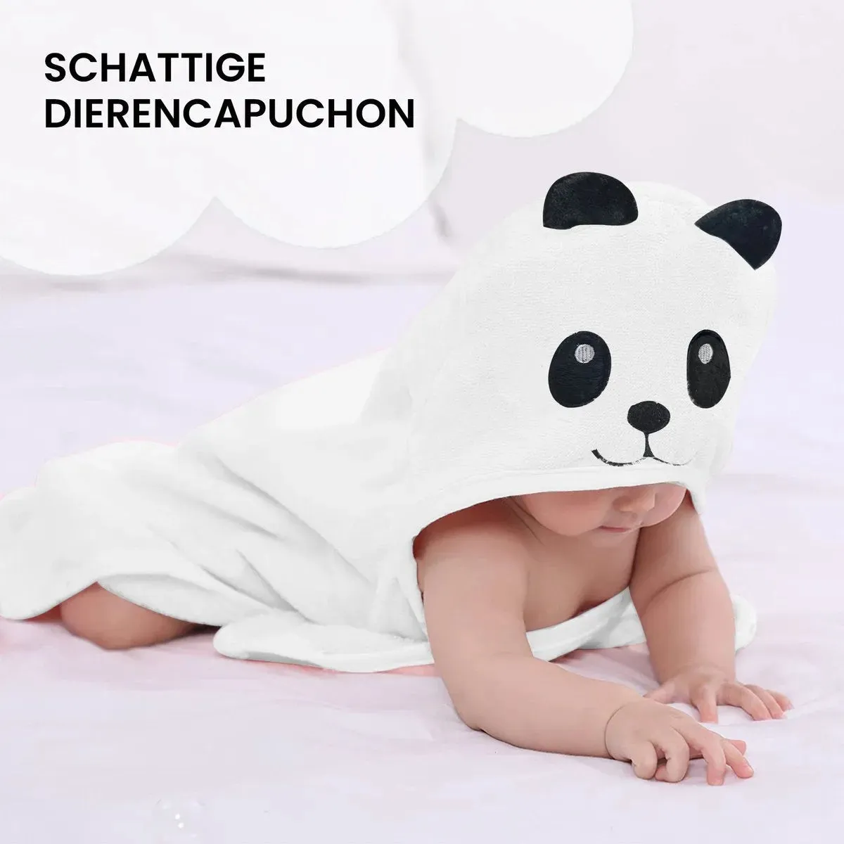 Beer Multifunctionele Baby Fleece deken met capuchon – Wikkeldeken – Deken 75x100 cm - Image 6