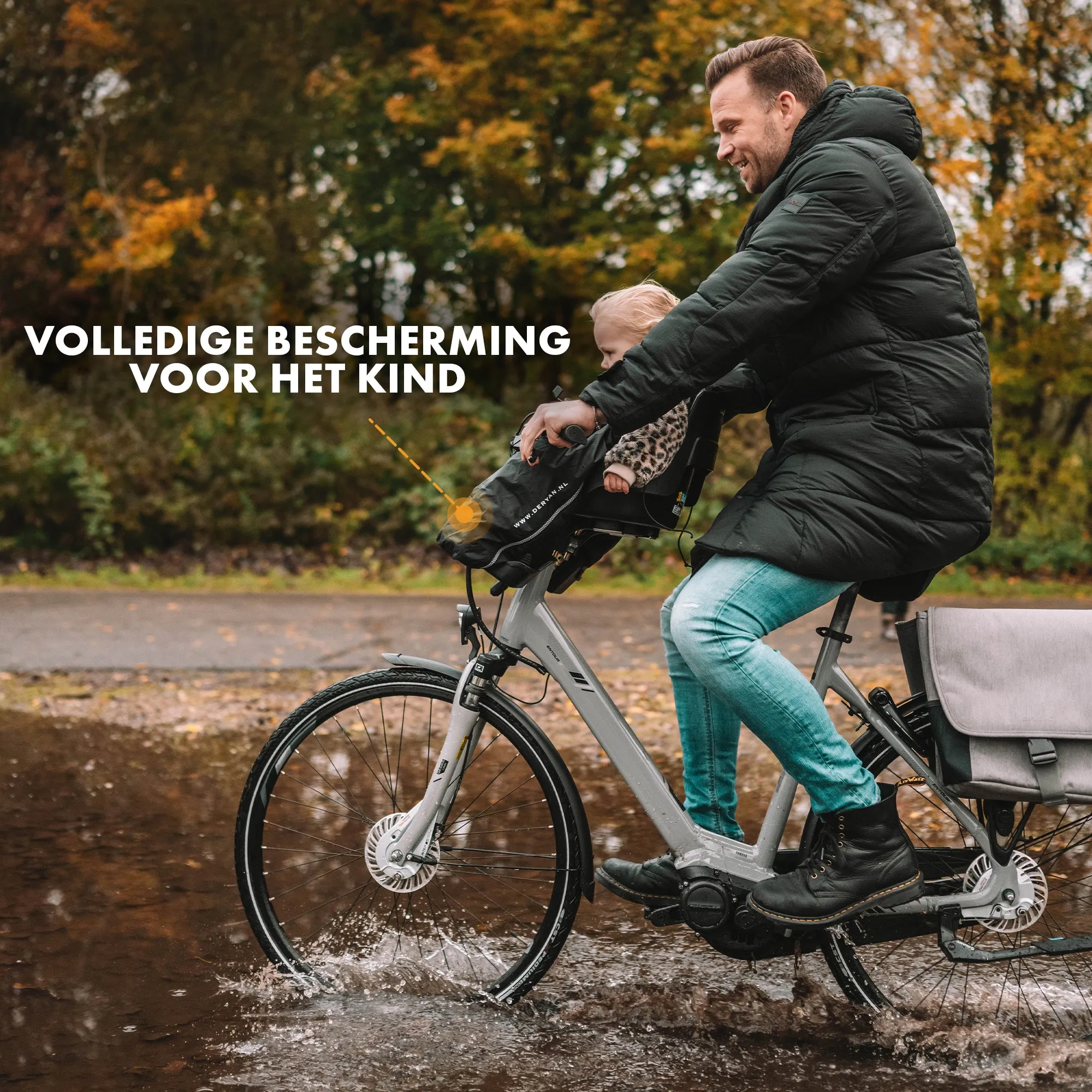 Bike-A-Way Fietsstoeltje regen poncho & windbreaker - Bobike & Yepp - Image 3