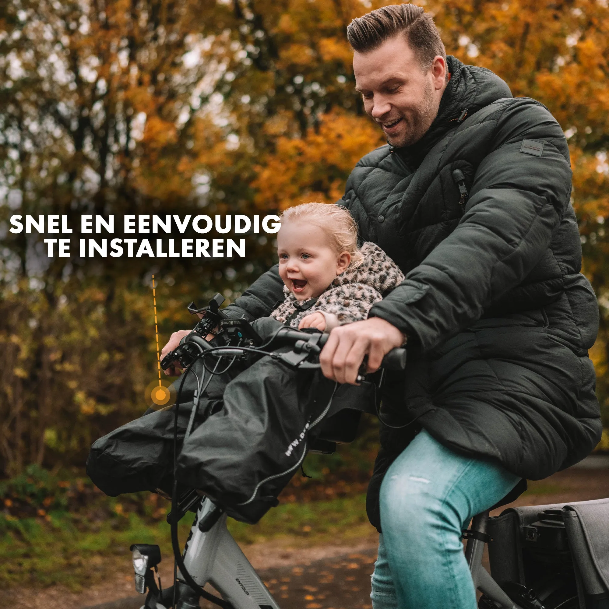 Bike-A-Way Fietsstoeltje regen poncho & windbreaker - Bobike & Yepp - Image 4