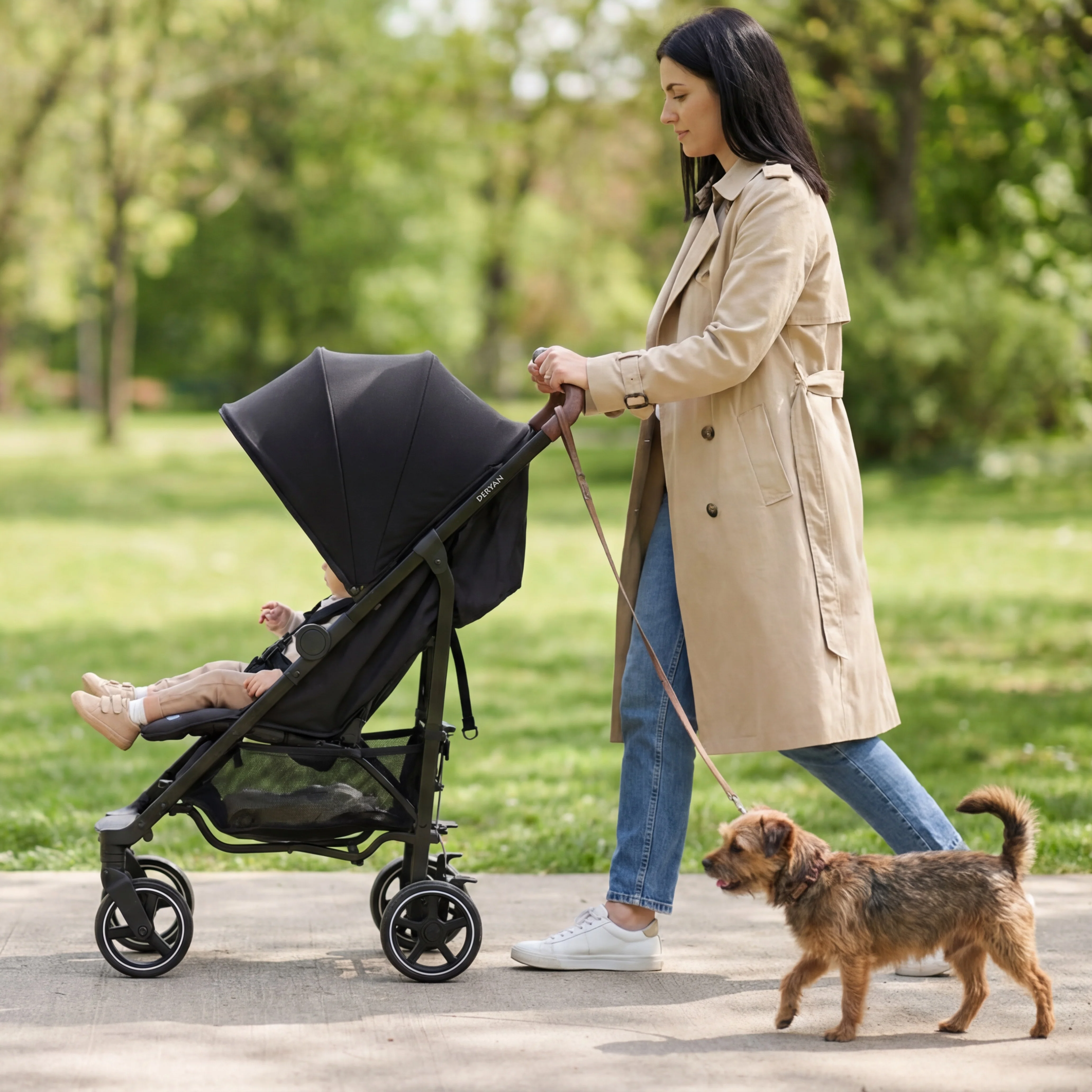 Bobbie Paraplu Buggy - Inclusief muggennet - Inclusief draagtas - Geschikt voor Kinderen tot 22 kg - Zwart - Image 2