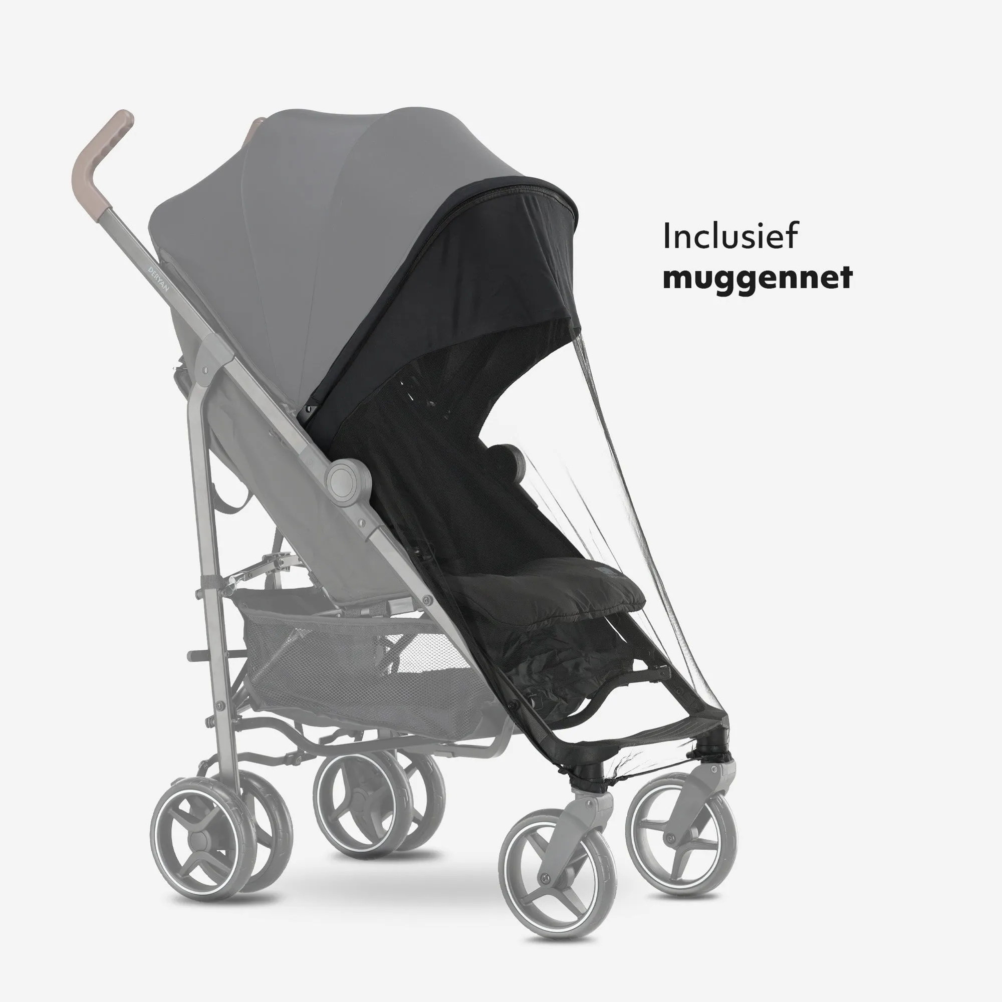 Bobbie Paraplu Buggy - Inclusief muggennet - Inclusief draagtas - Geschikt voor Kinderen tot 22 kg - Zwart - Image 4