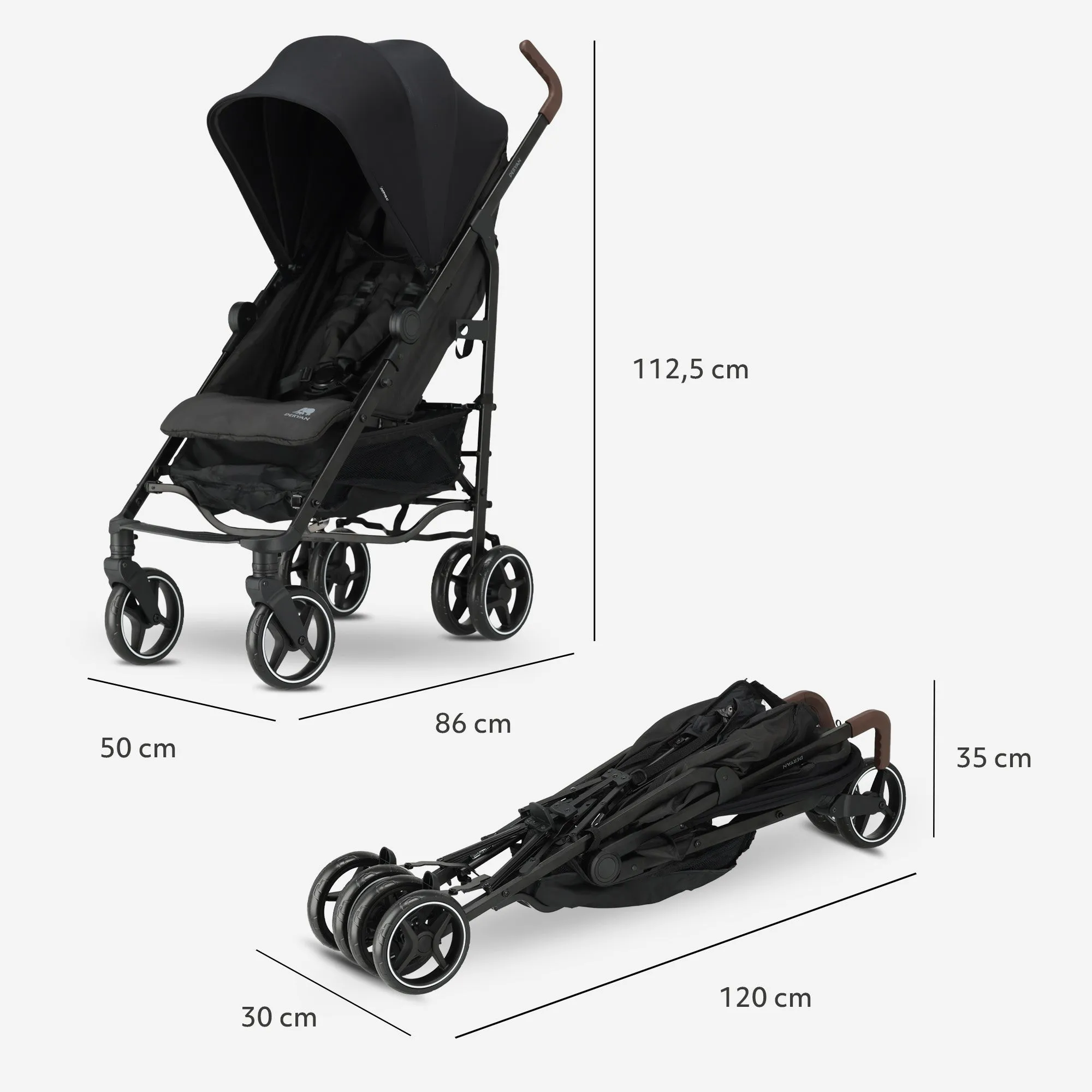 Bobbie Paraplu Buggy - Inclusief muggennet - Inclusief draagtas - Geschikt voor Kinderen tot 22 kg - Zwart - Image 7