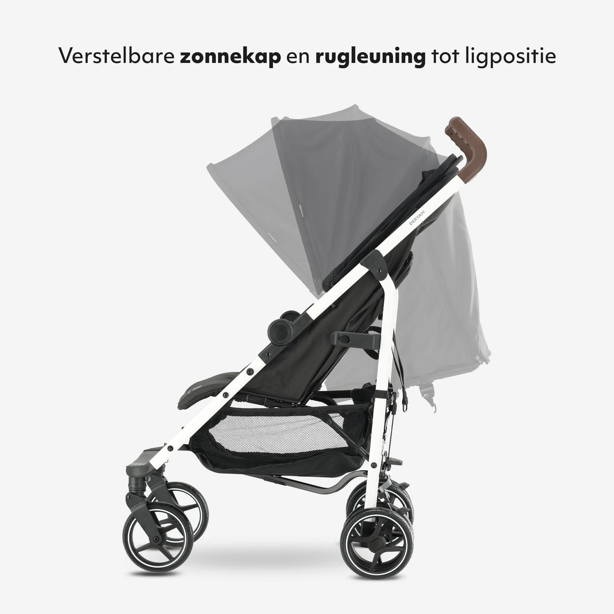Bobbie Paraplu Buggy - Inclusief muggennet - Inclusief draagtas - Geschikt voor Kinderen tot 22 kg - wit frame/zwart - Image 10