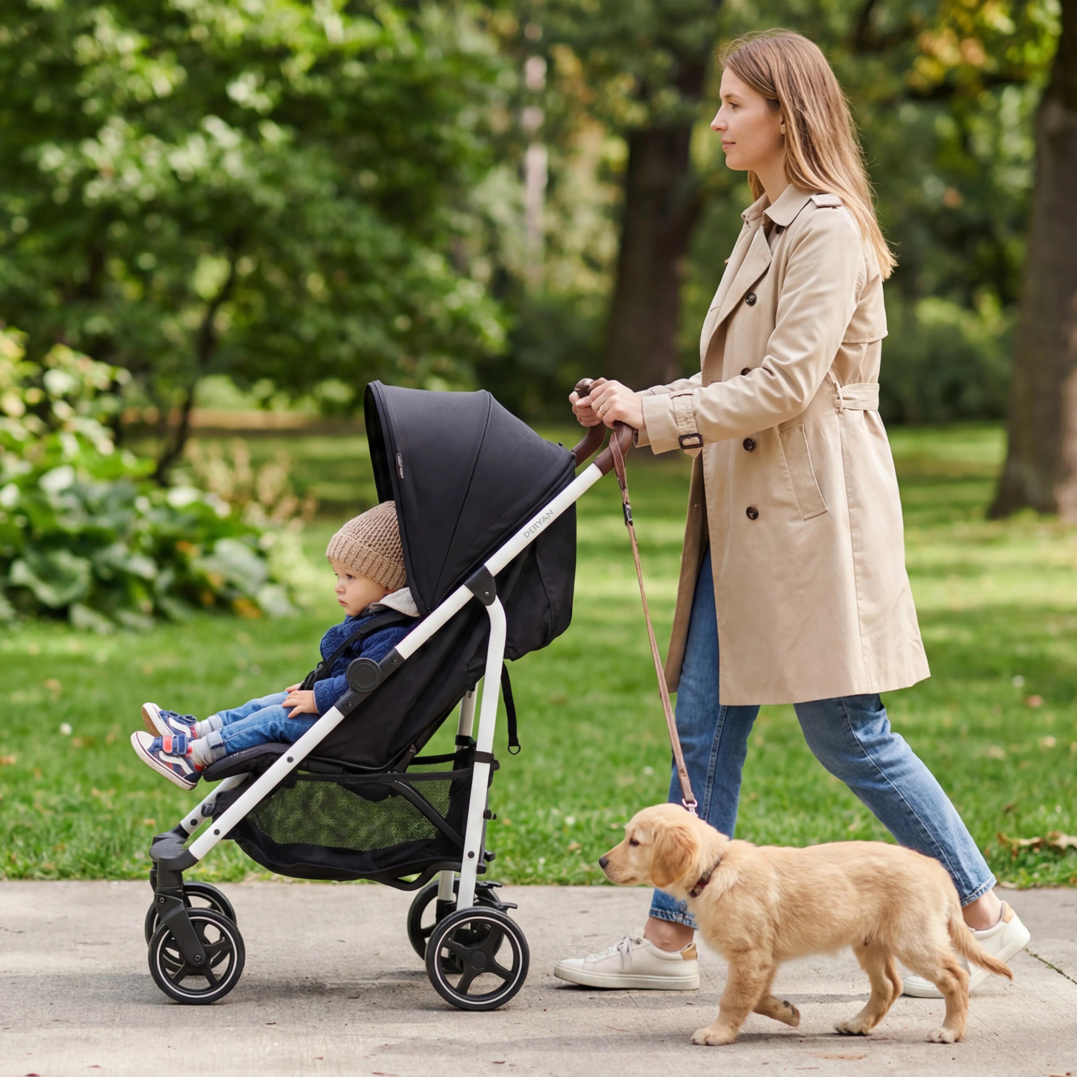 Bobbie Paraplu Buggy - Inclusief muggennet - Inclusief draagtas - Geschikt voor Kinderen tot 22 kg - wit frame/zwart - Image 2