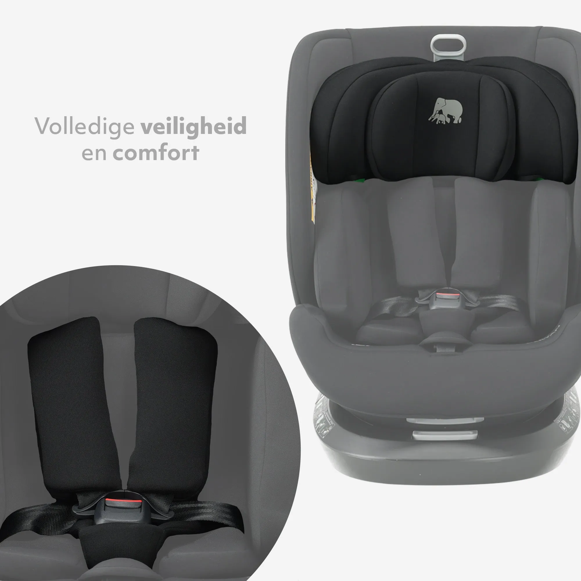 Cassie Luxe I-size Autostoel - Groep 0-1-2-3 - Isofix - Draaibaar 360° - Zwart - Image 7
