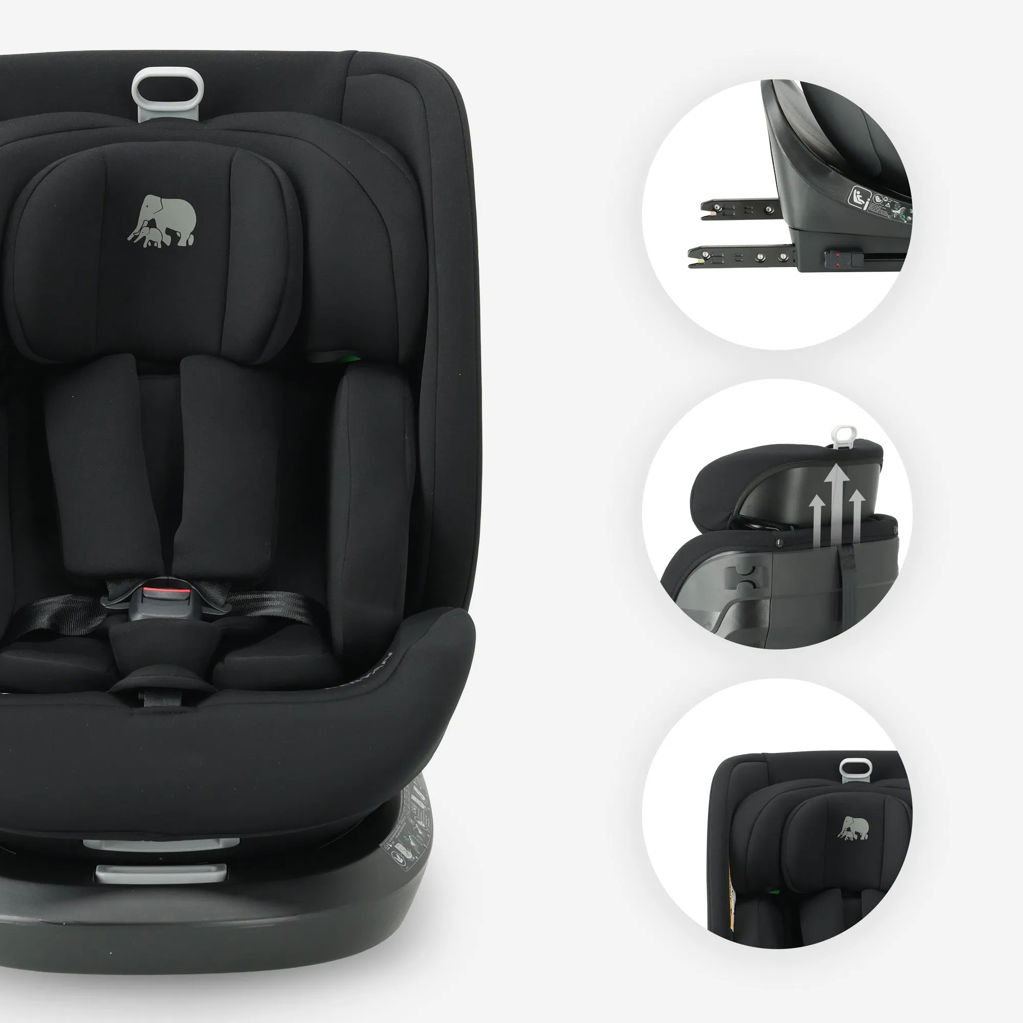 Cassie Luxe I-size Autostoel - Groep 0-1-2-3 - Isofix - Draaibaar 360° - Zwart - Image 8
