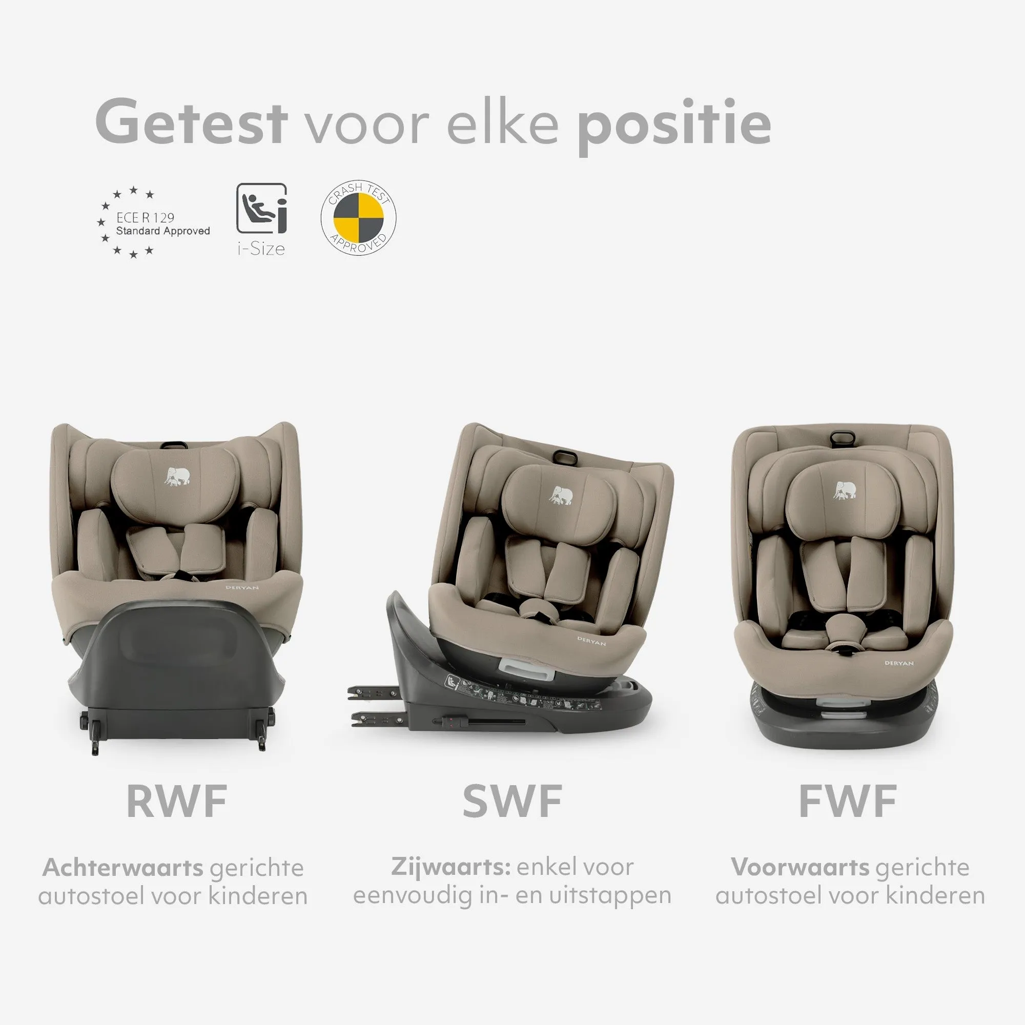 Cassie Luxe i-Size/isofix 360° Autostoel 40-150 cm - 0-36 kg - Truffle Sand - Image 3