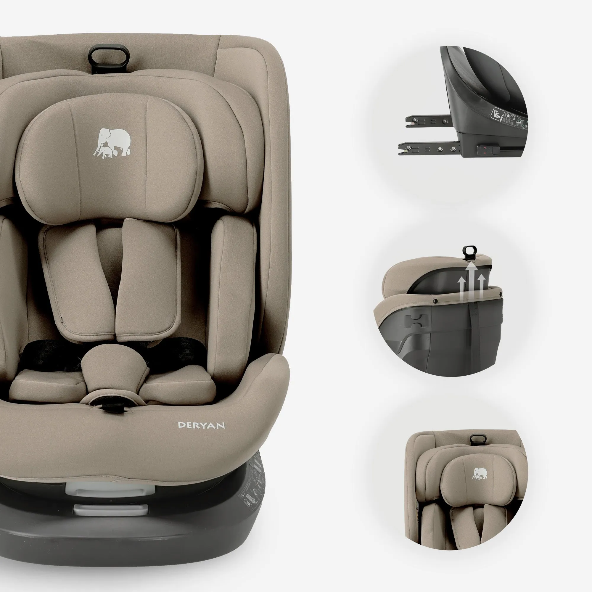 Cassie Luxe i-Size/isofix 360° Autostoel 40-150 cm - 0-36 kg - Truffle Sand - Image 7