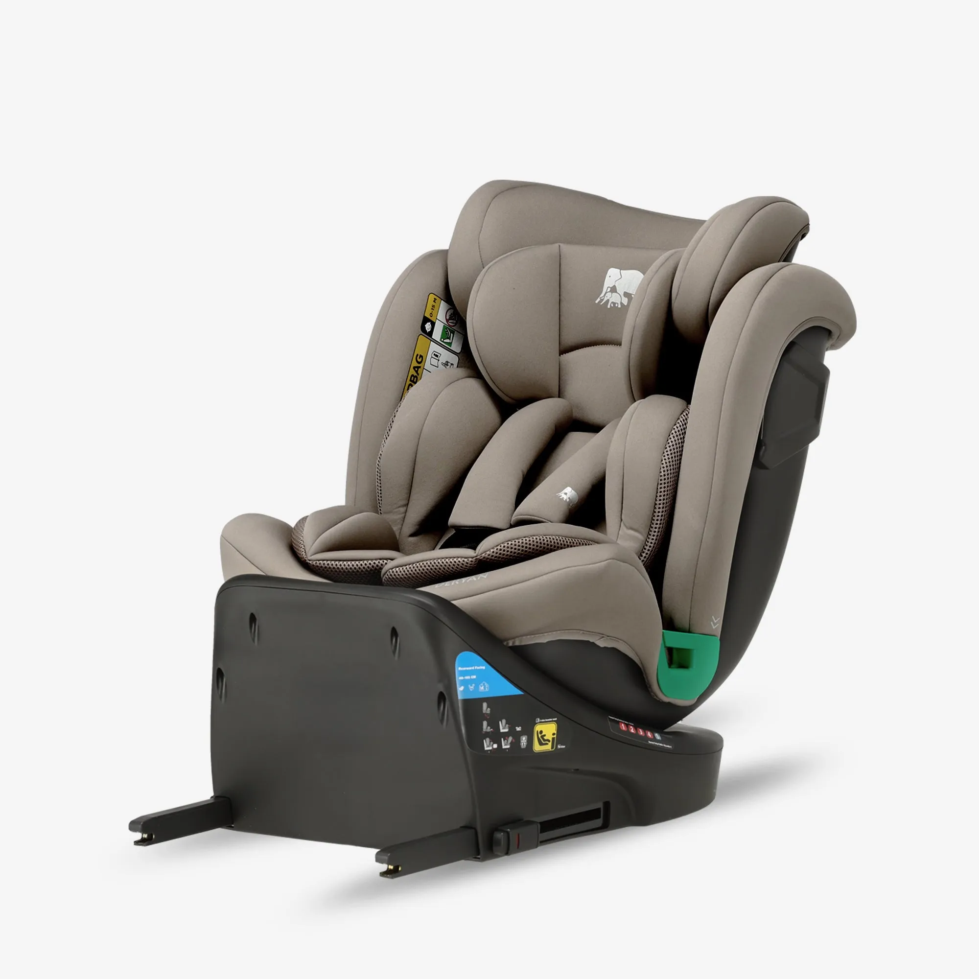 Chase Luxe i-Size/isofix 360° Steunpoot Autostoel 40-150 cm - 0-36 kg - Truffle Sand - Image 8
