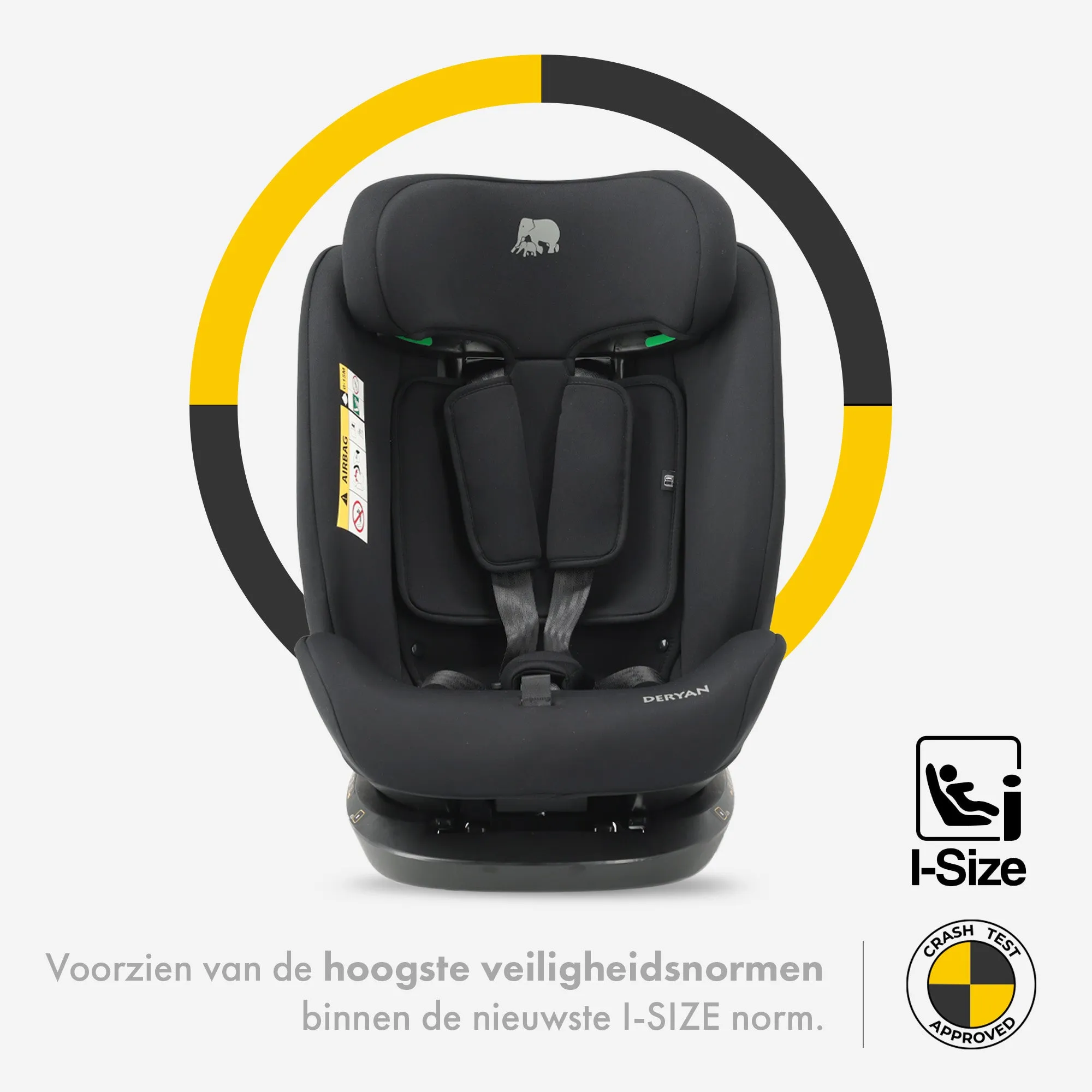 Clyde I-Size Autostoel - Geschikt vanaf 40 tot 150 cm - Groep 0/1/2/3 - Te bevestigen met gordel - Image 3