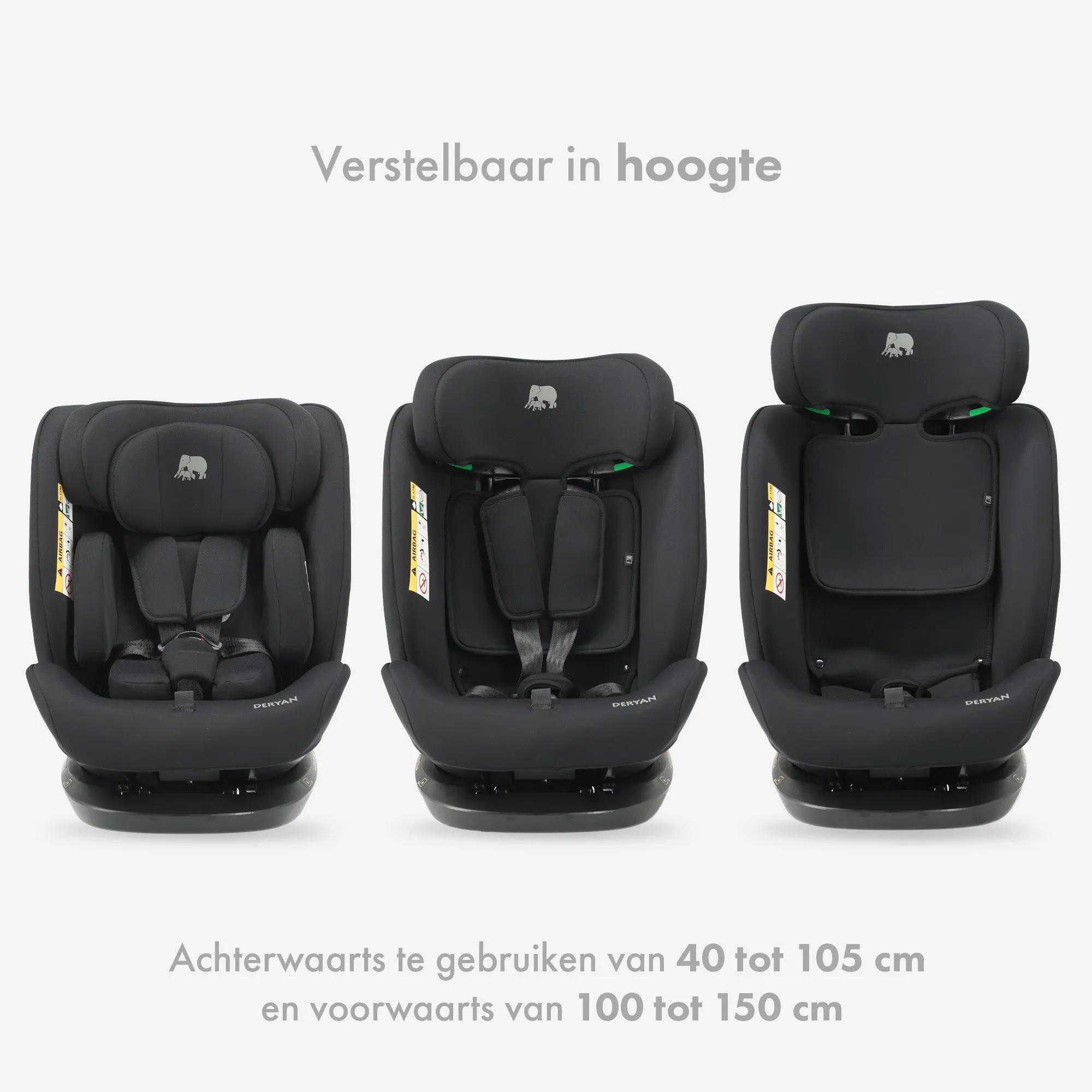 Clyde I-Size Autostoel - Geschikt vanaf 40 tot 150 cm - Groep 0/1/2/3 - Te bevestigen met gordel - Image 8