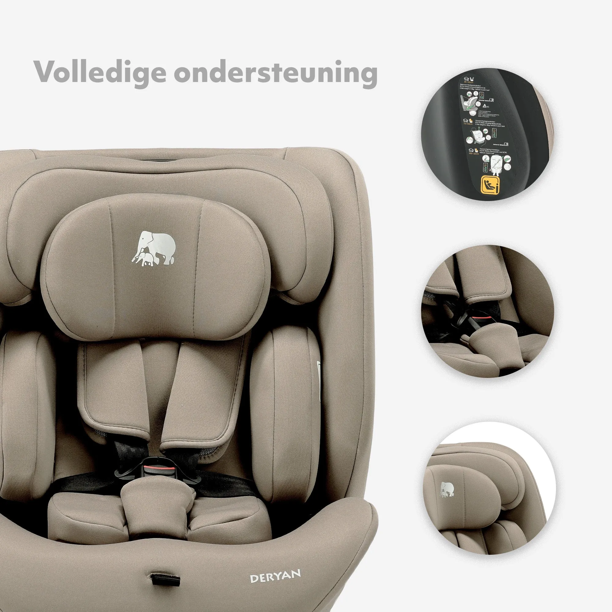 Clyde I-Size Autostoel - 40 tot 150 cm - Truffle Sand - Image 5
