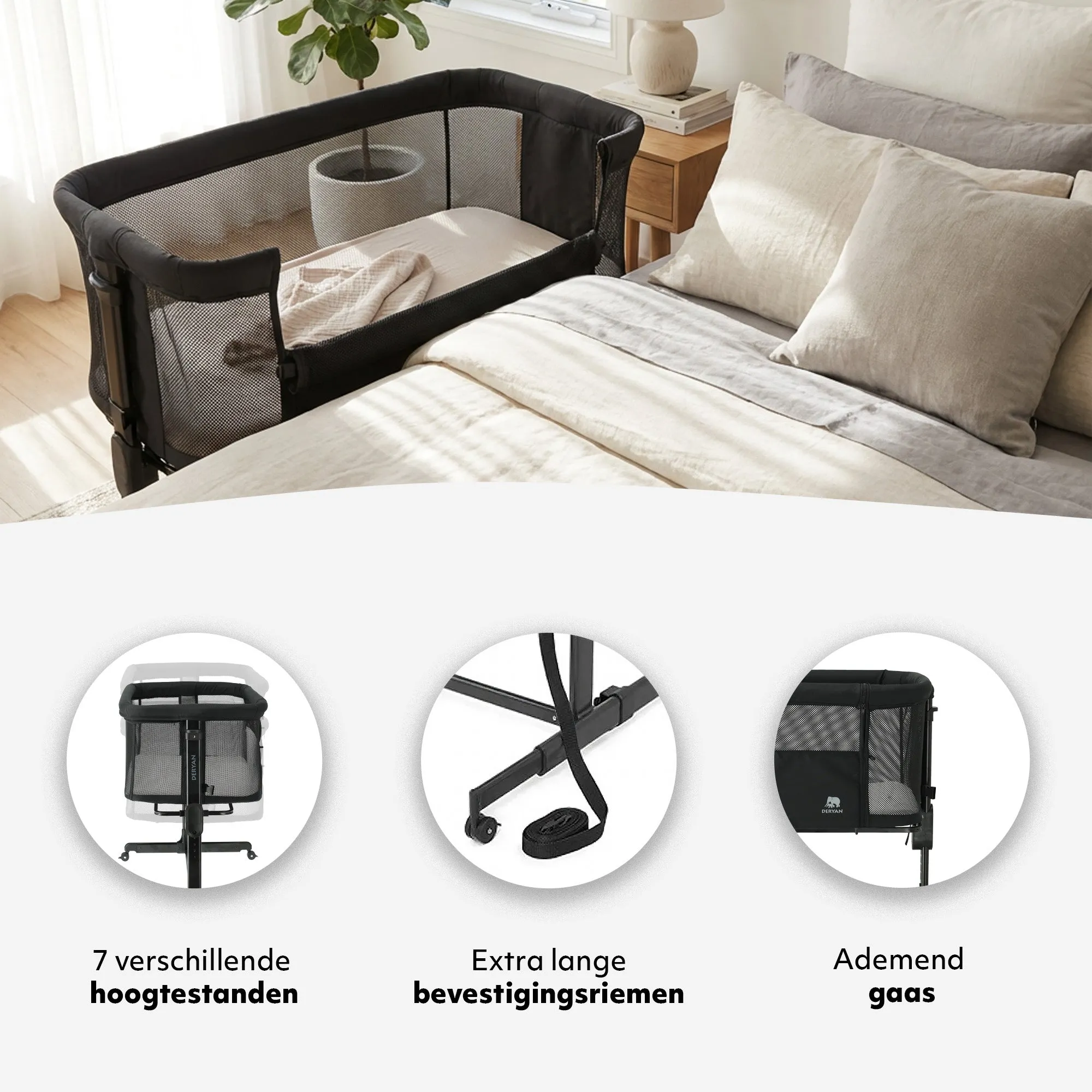 Co-Sleeper Snoozy Wieg - Zwart - Image 4