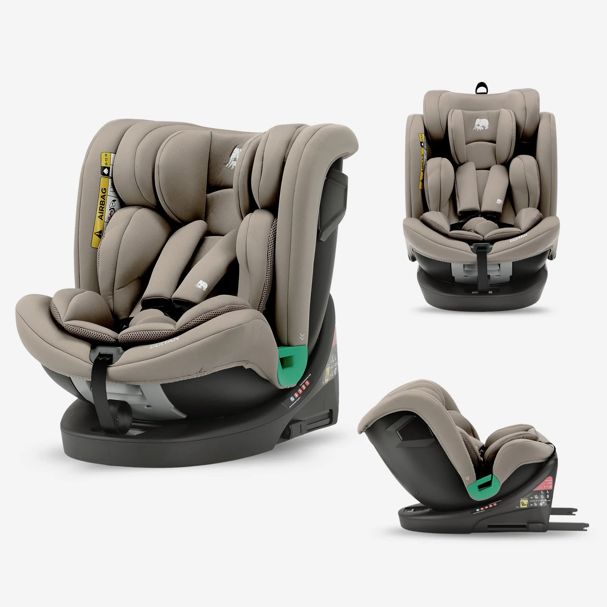 Colin Luxe i-Size/isofix 360° Autostoel 40-150 cm - 0-36 kg - Truffle Sand