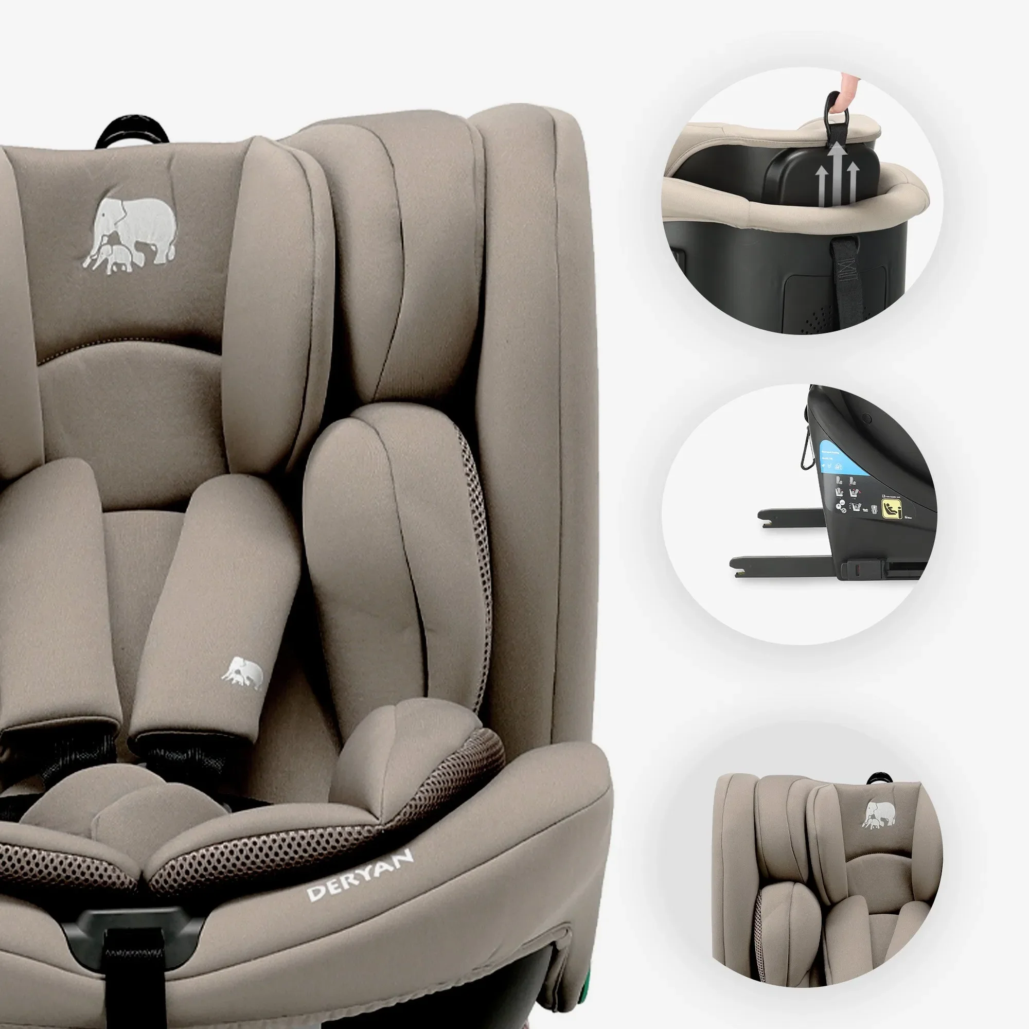 Colin Luxe i-Size/isofix 360° Autostoel 40-150 cm - 0-36 kg - Truffle Sand - Image 5