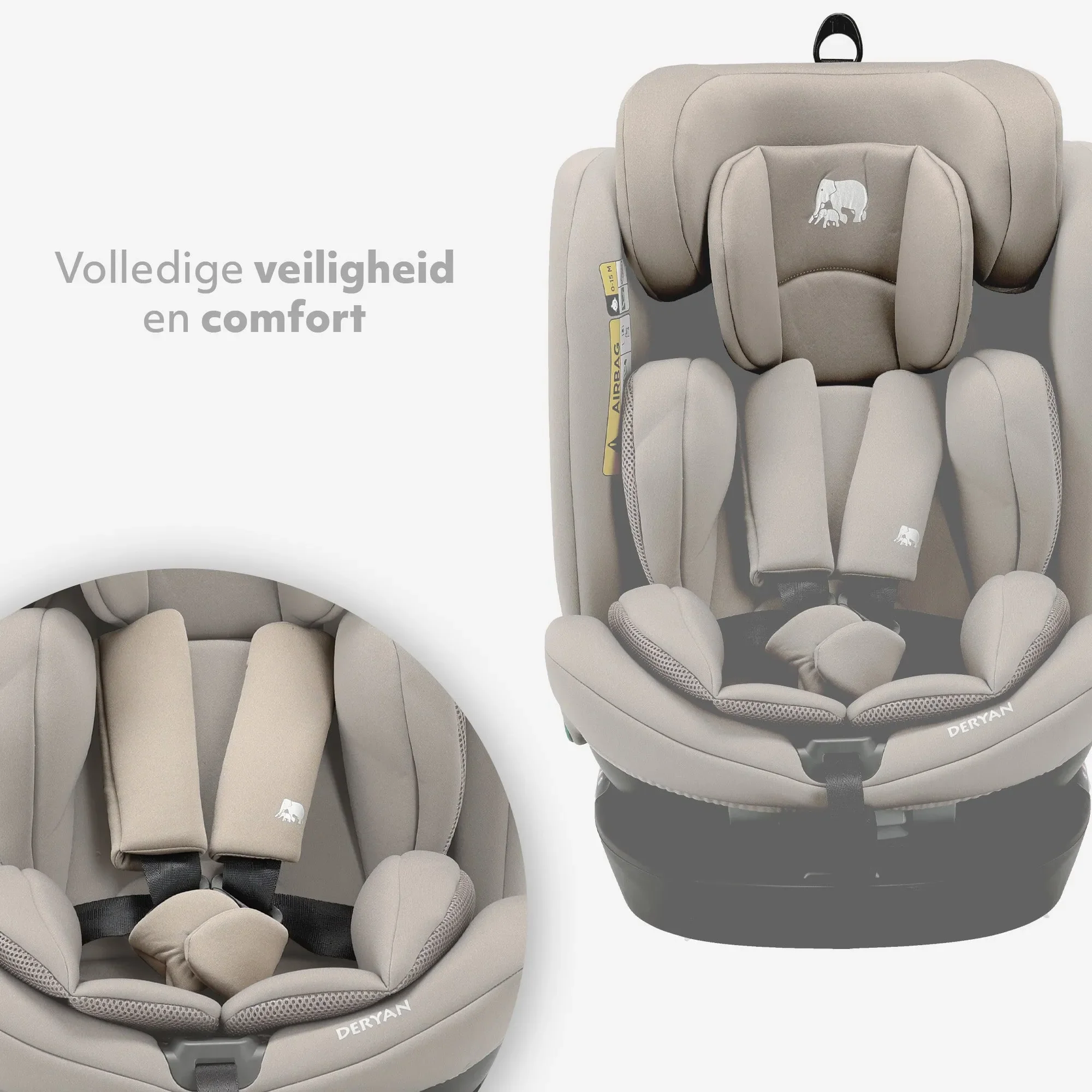 Colin Luxe i-Size/isofix 360° Autostoel 40-150 cm - 0-36 kg - Truffle Sand - Image 6