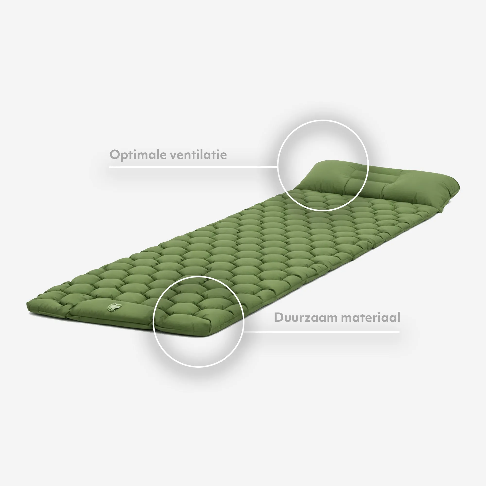Deryan Air Bed - Luchtbed Kamperen - Inclusief tas - Groen - Image 9