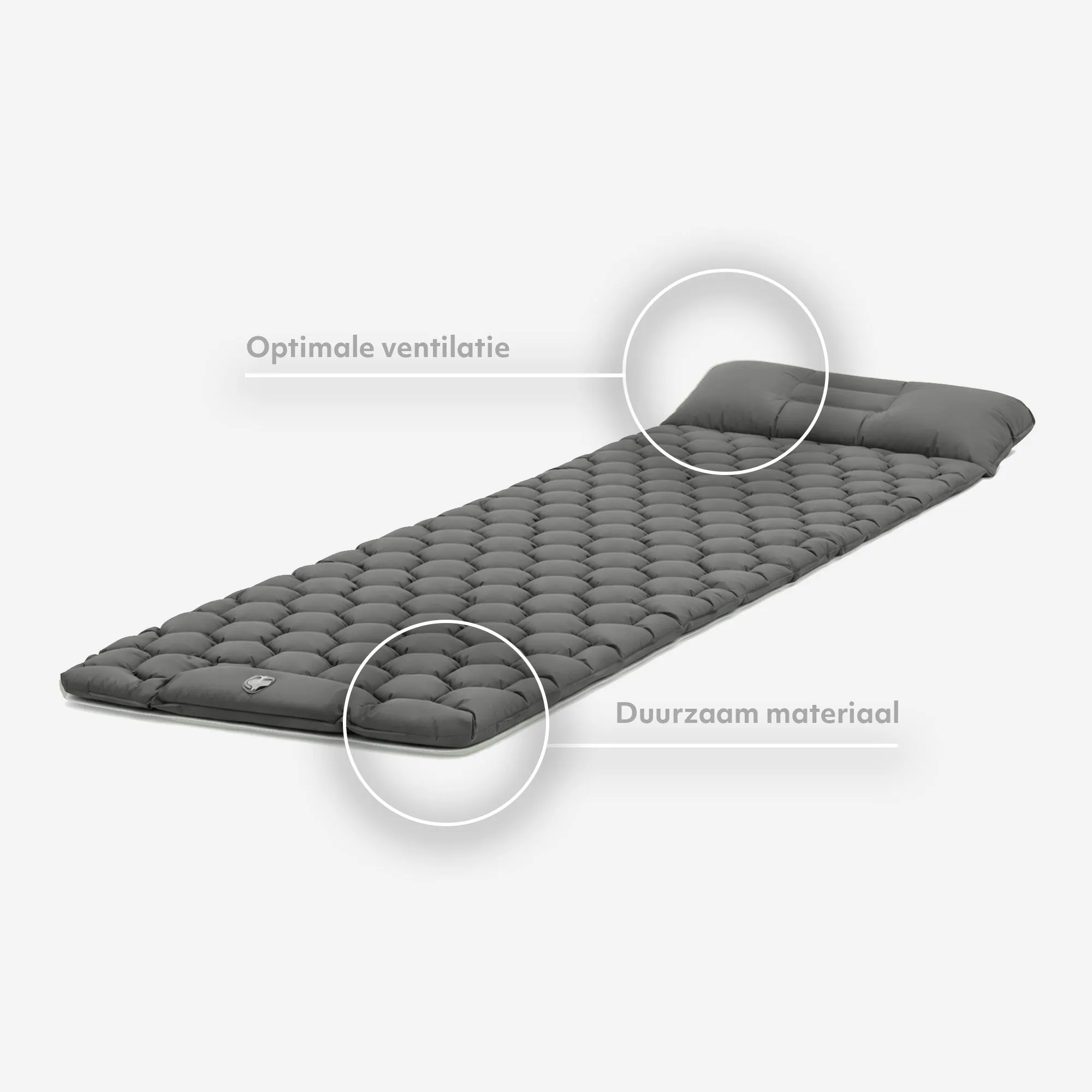 Deryan Air Bed - Luchtbed Kamperen - Inclusief tas - grijs - Image 9