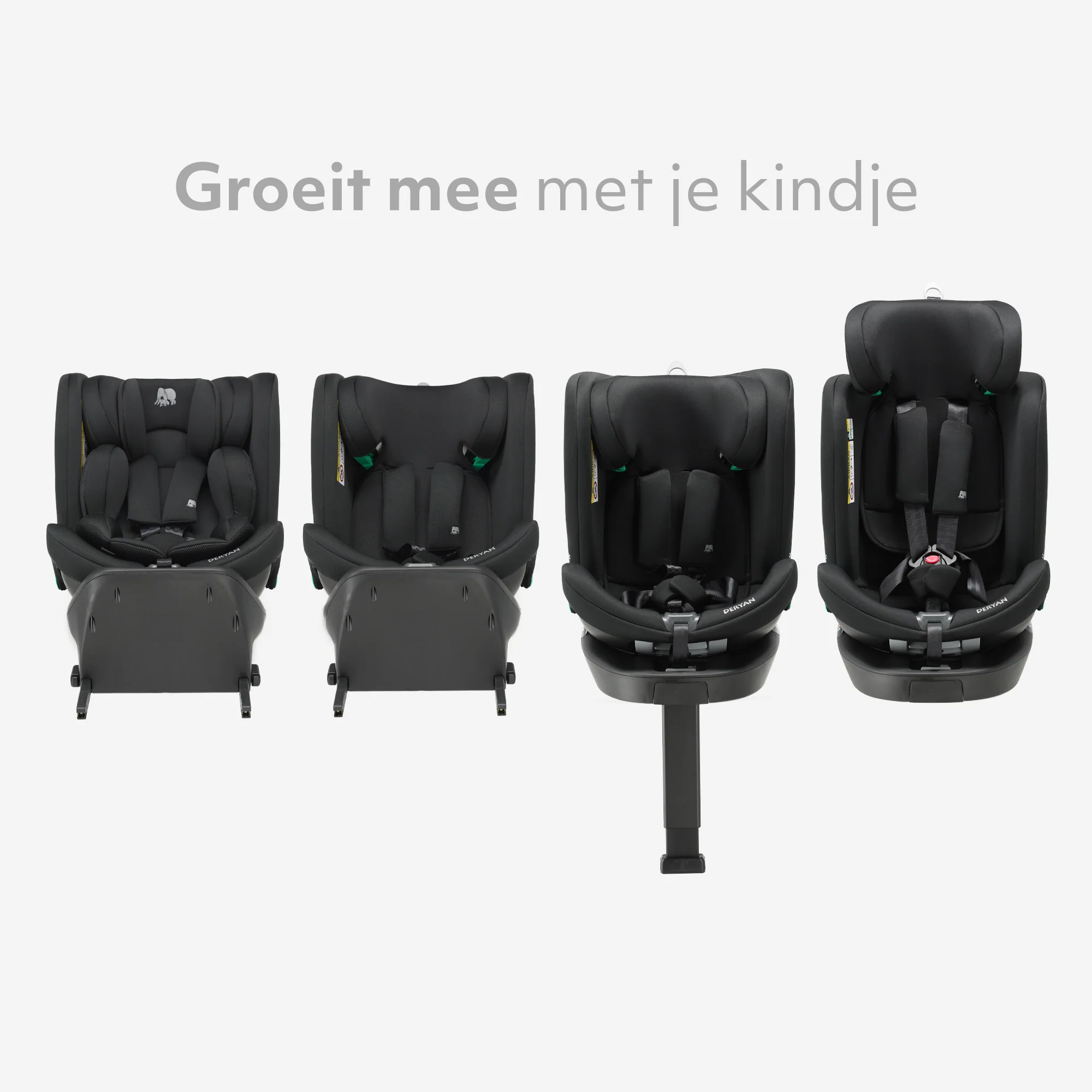 Chase Luxe i-Size Autostoel - 0-36kg - Isofix steunpoot - 360 draaibaar - Zwart - Image 5
