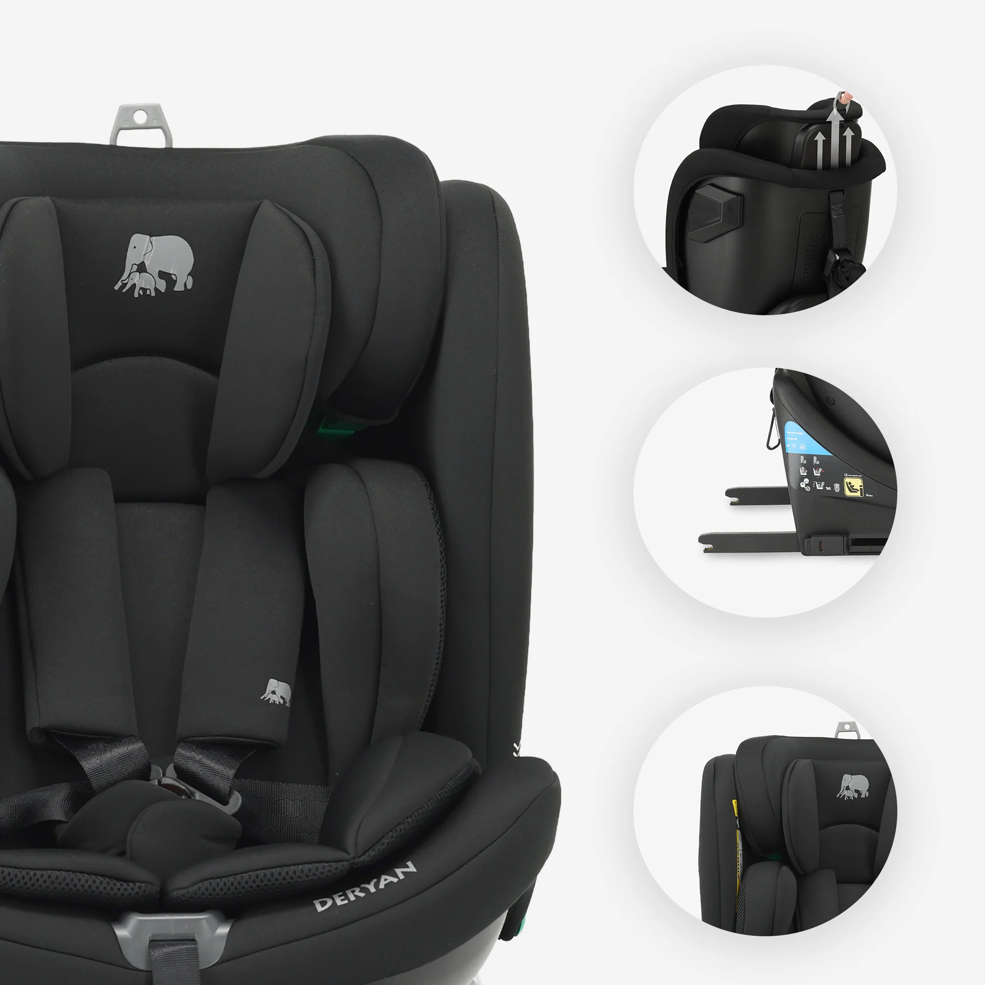 Colin Luxe I-size Autostoel - Groep 0-1-2-3 - Isofix - Draaibaar 360° - Zwart - Image 5