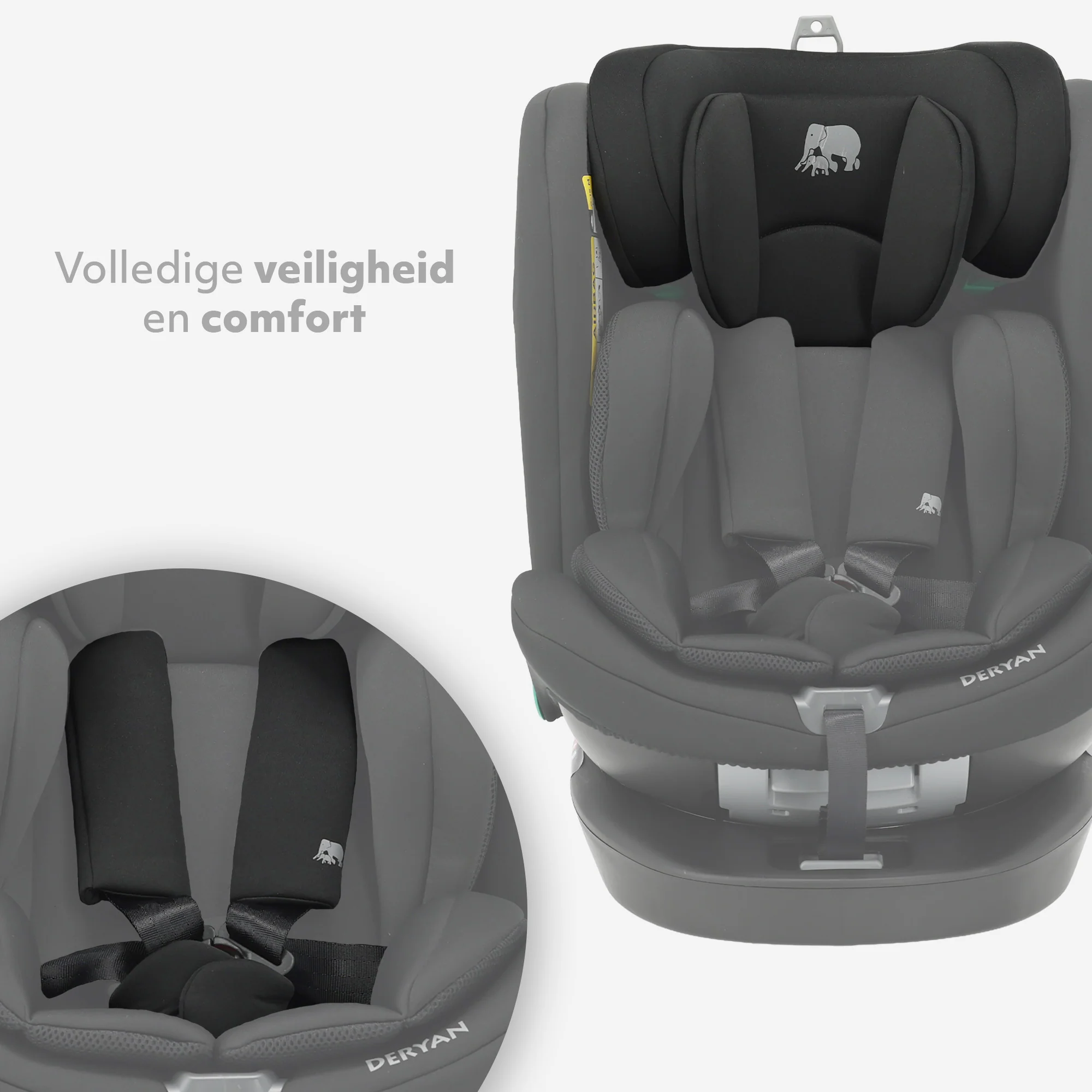 Colin Luxe I-size Autostoel - Groep 0-1-2-3 - Isofix - Draaibaar 360° - Zwart - Image 6