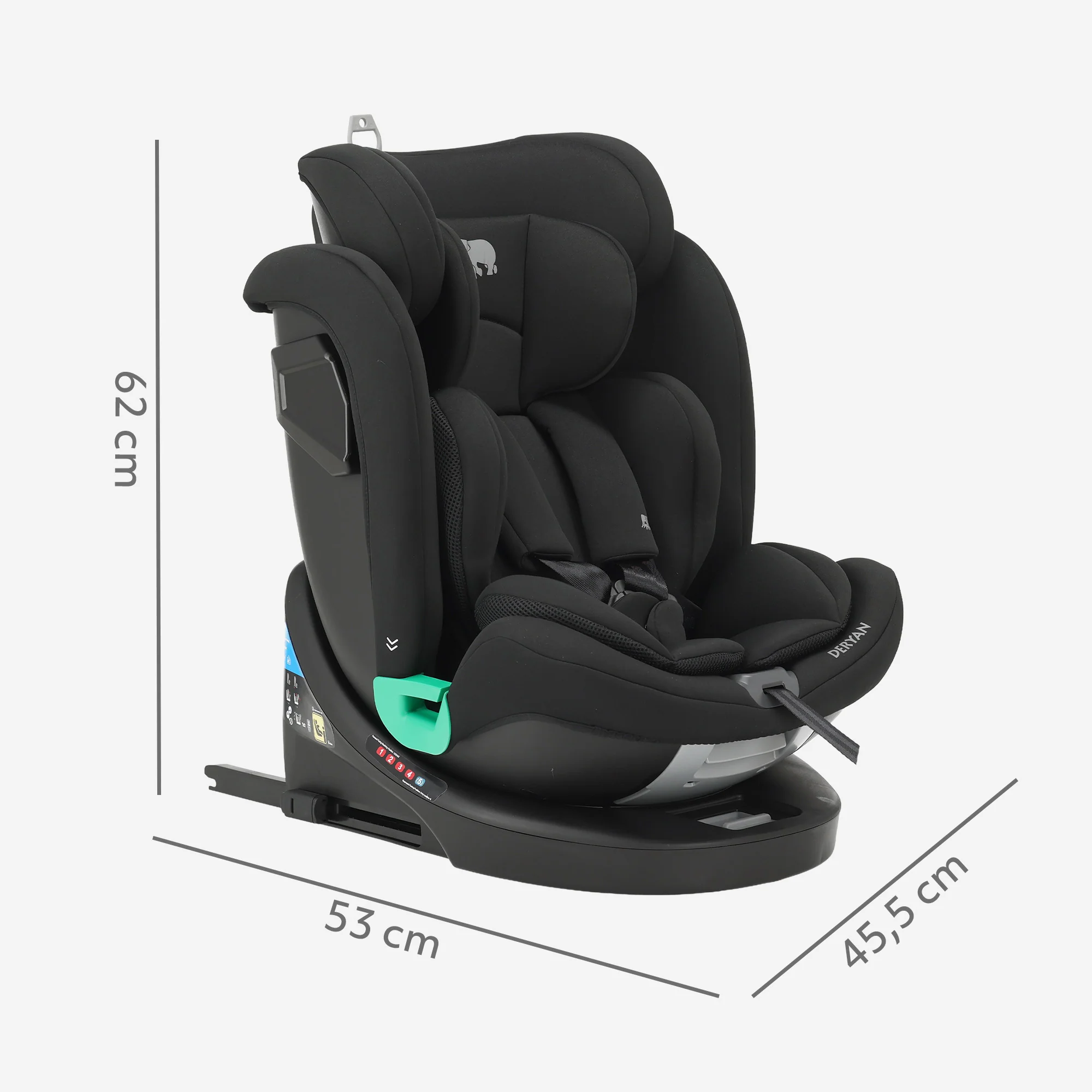 Colin Luxe I-size Autostoel - Groep 0-1-2-3 - Isofix - Draaibaar 360° - Zwart - Image 8