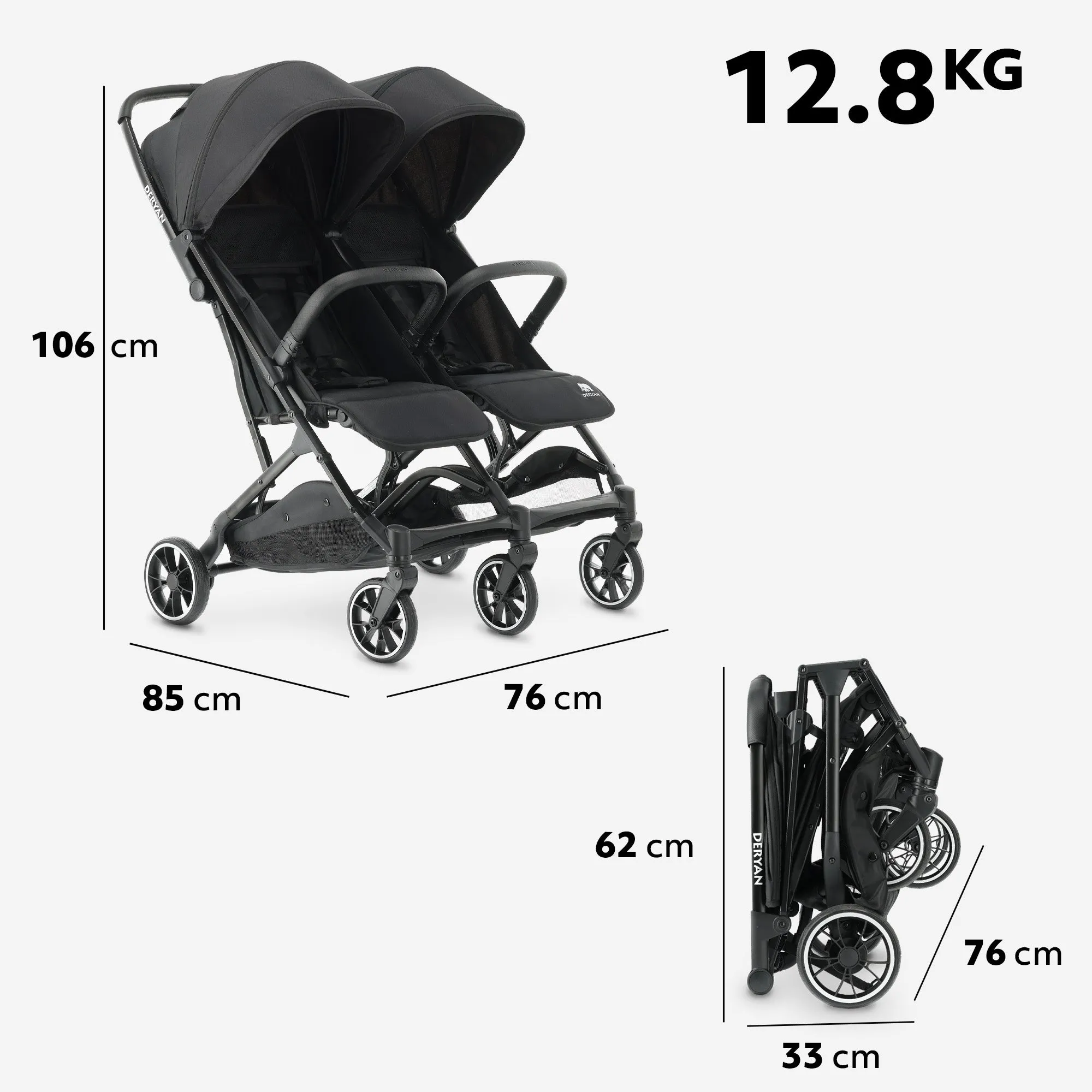 Rolo X2 Duo Buggy Zwart - Image 9