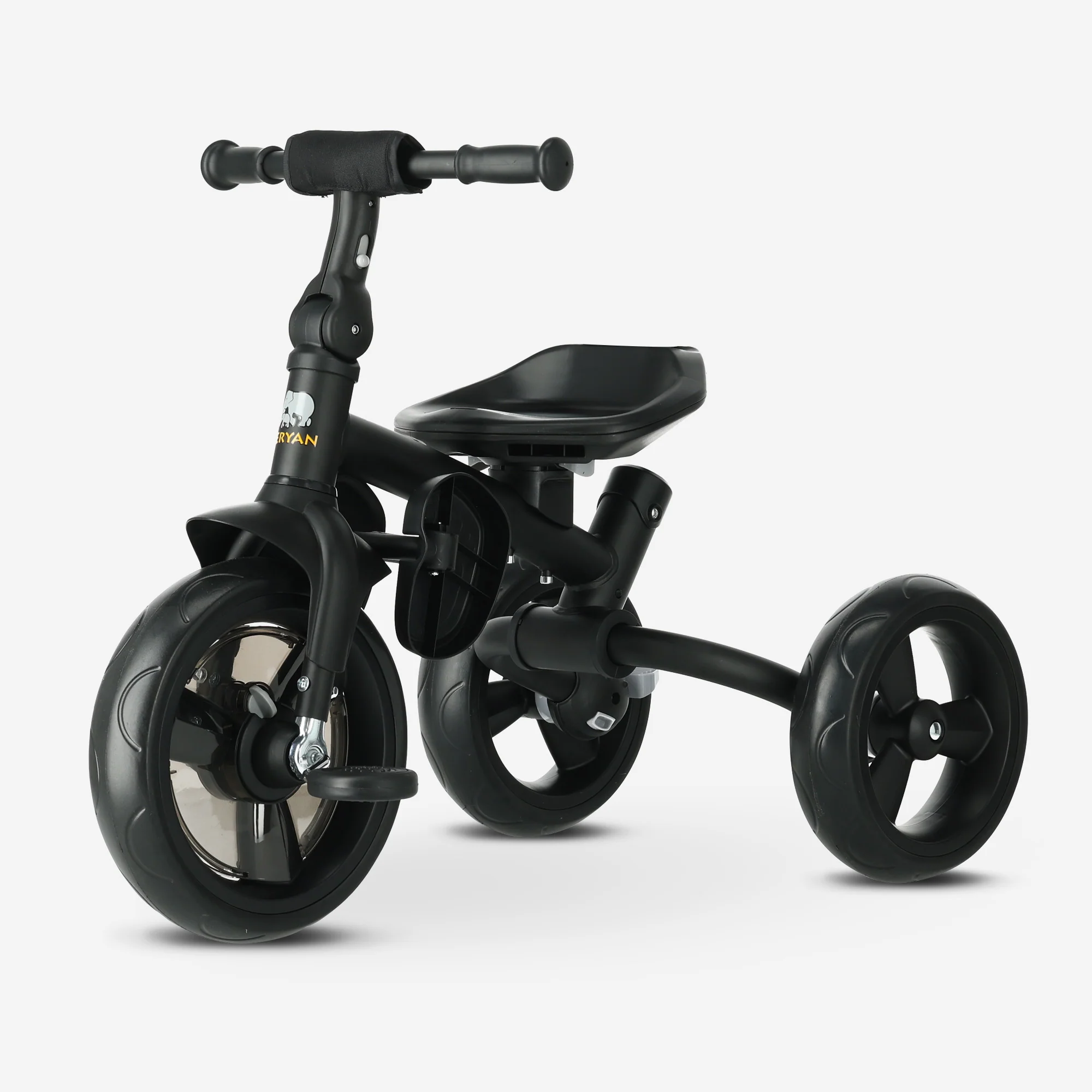 Explorer Luxe Driewieler met duwstang - Opvouwbaar met mandje zwart - Image 9