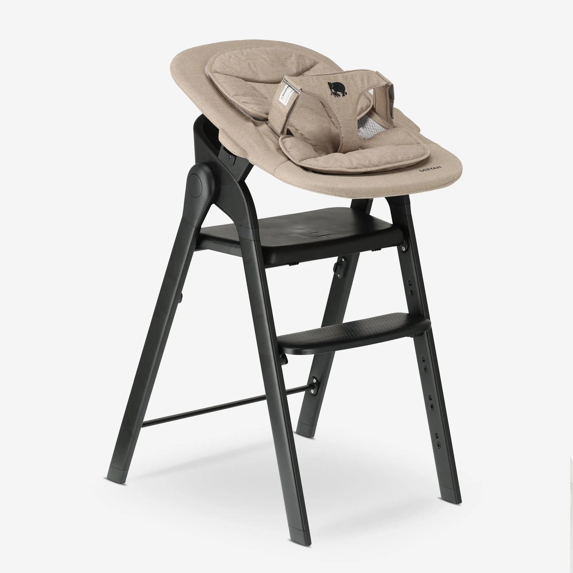 Deryan Luxe Kinderstoel met Bouncer - Zwart/Nougat - Image 16