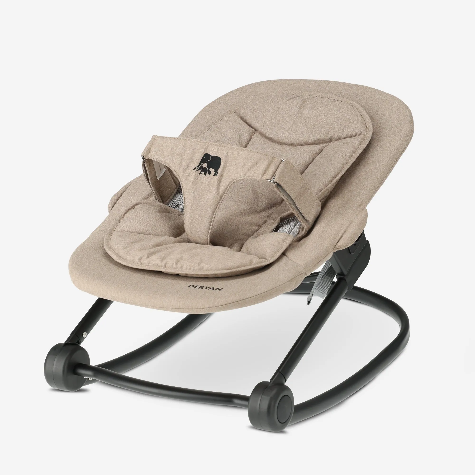 Deryan Luxe Kinderstoel met Bouncer - Zwart/Nougat - Image 3