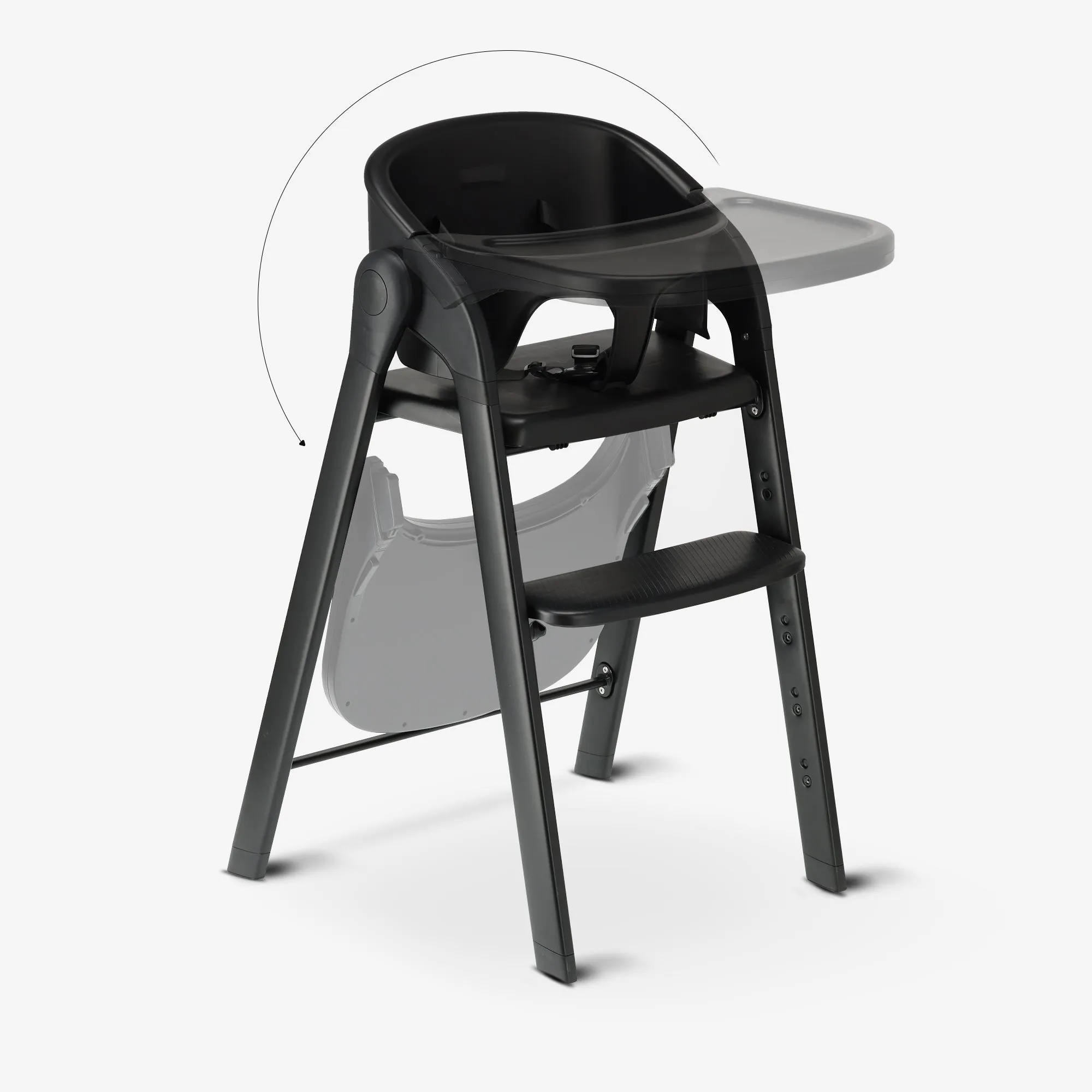 Deryan Luxe Kinderstoel met Bouncer - Zwart/Nougat - Image 8