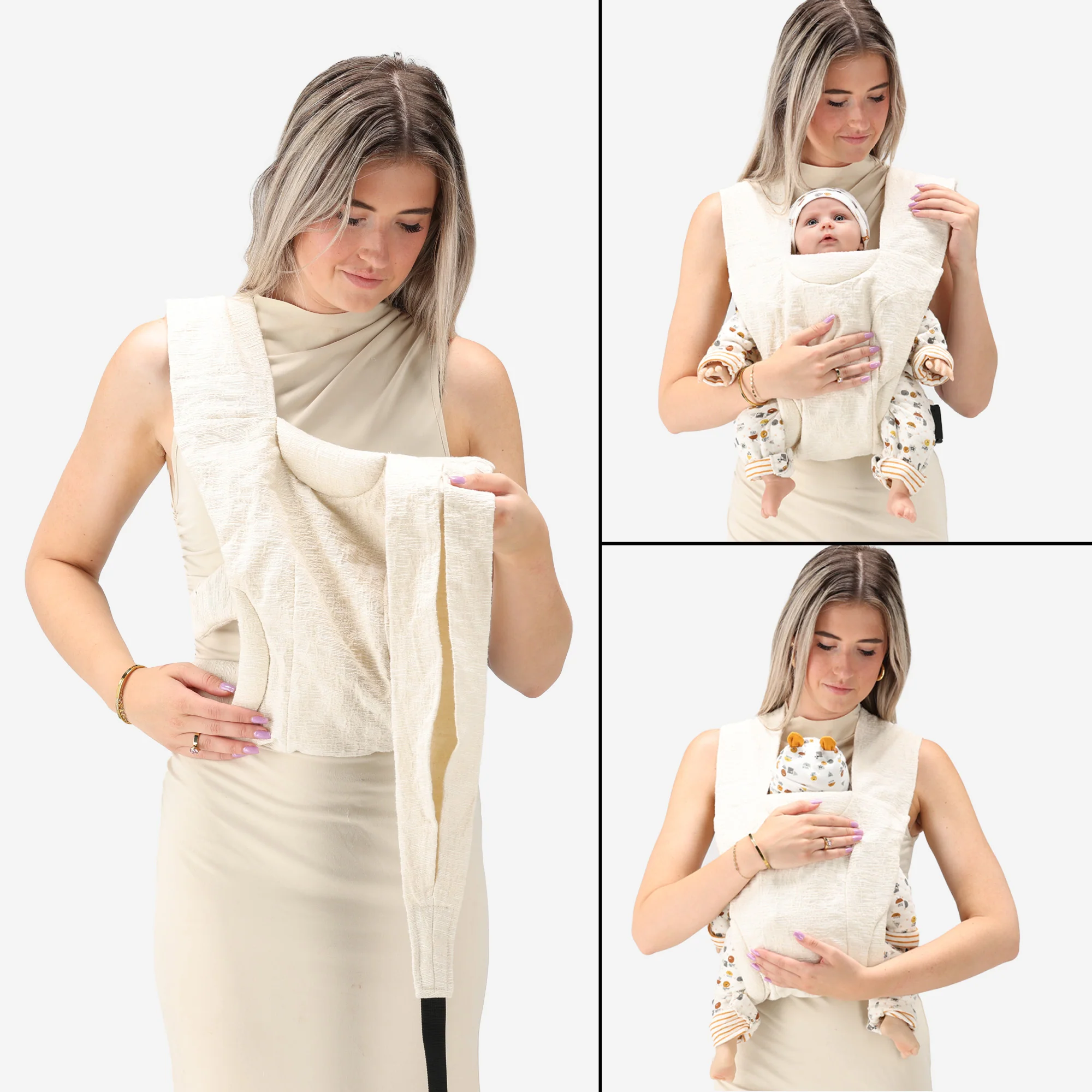 Draagzak Nova Soft Knit Cream - Image 7