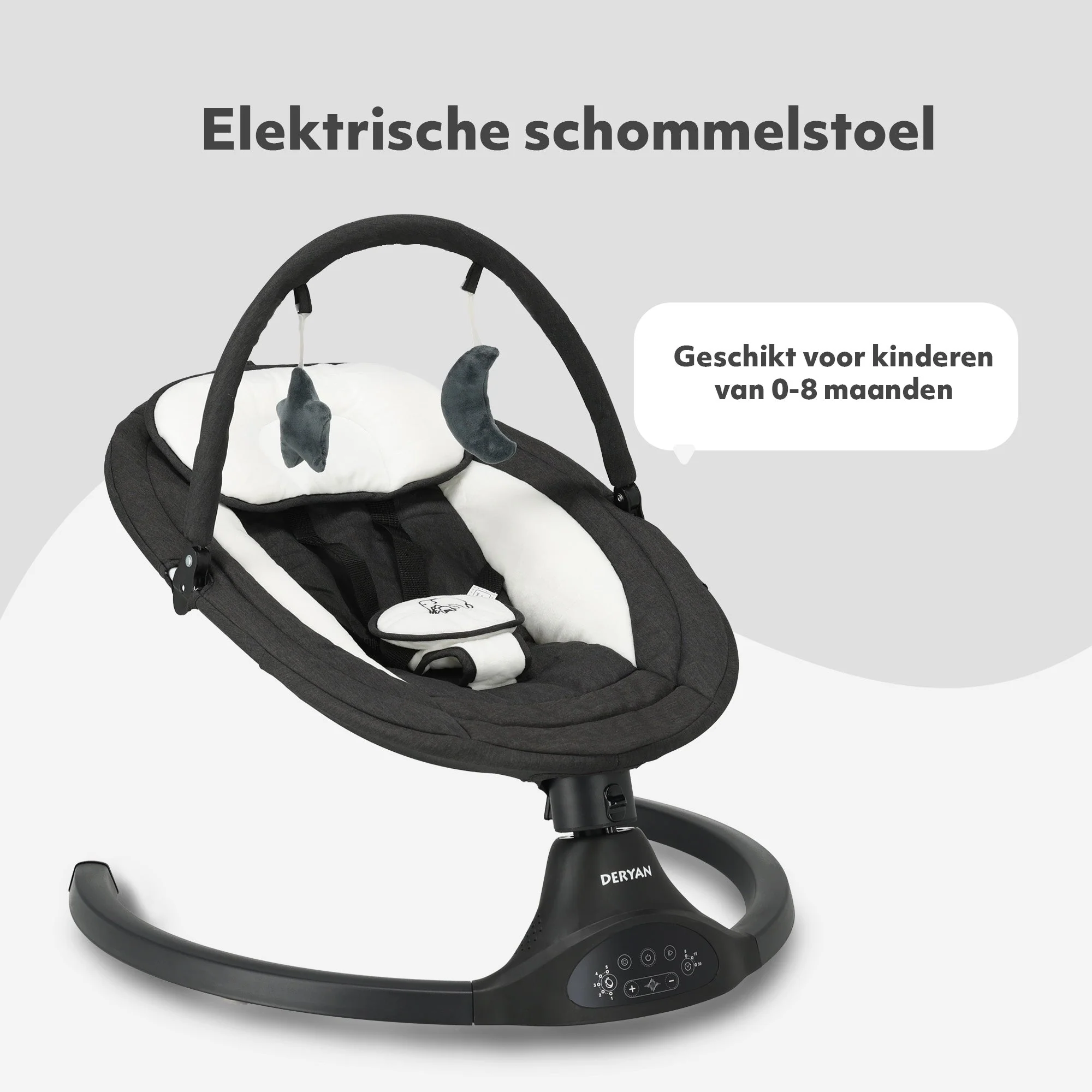 Elektrische Schommelstoel Zwart - Image 6