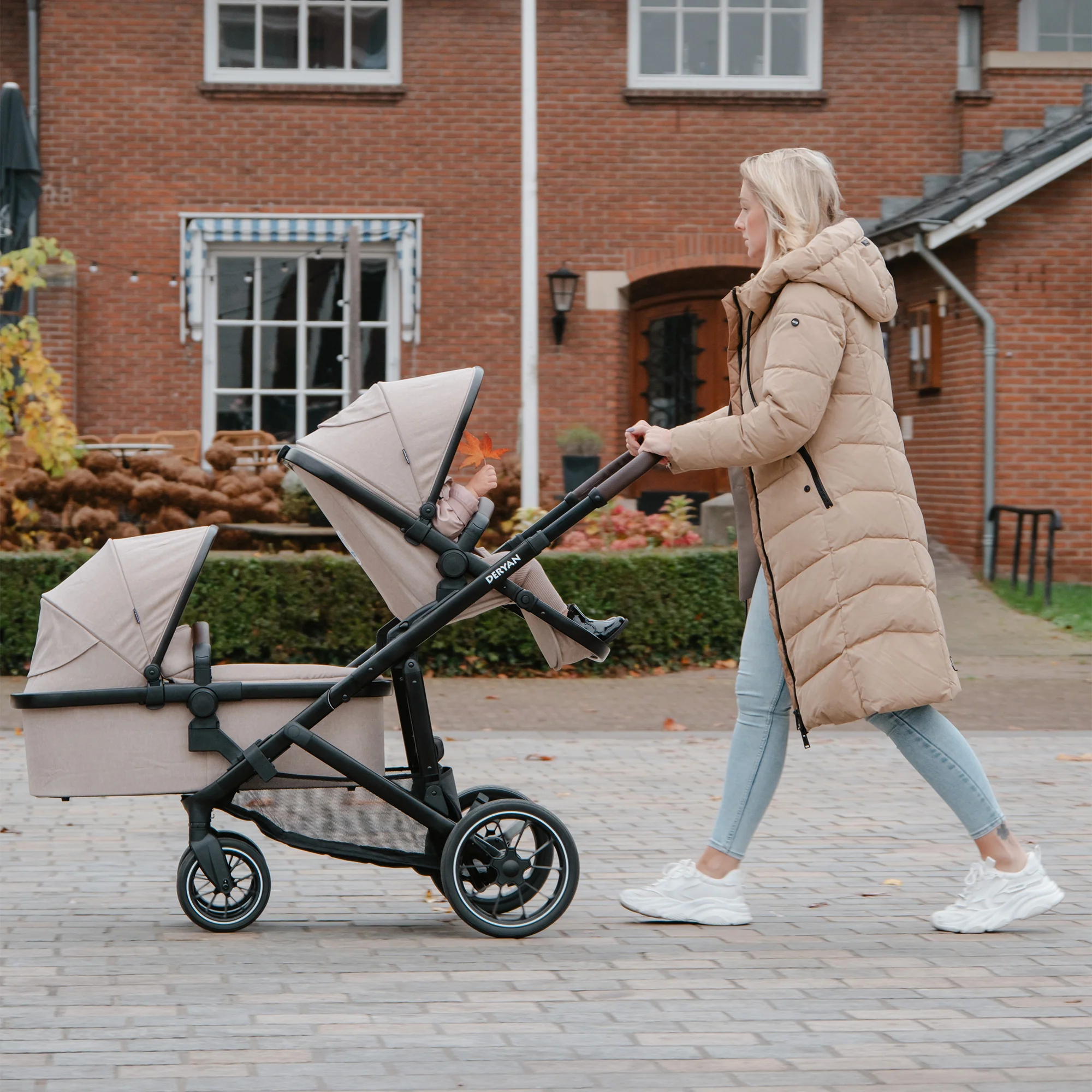Evy² Duo Kinderwagen 2 in 1 Nougat - Image 14
