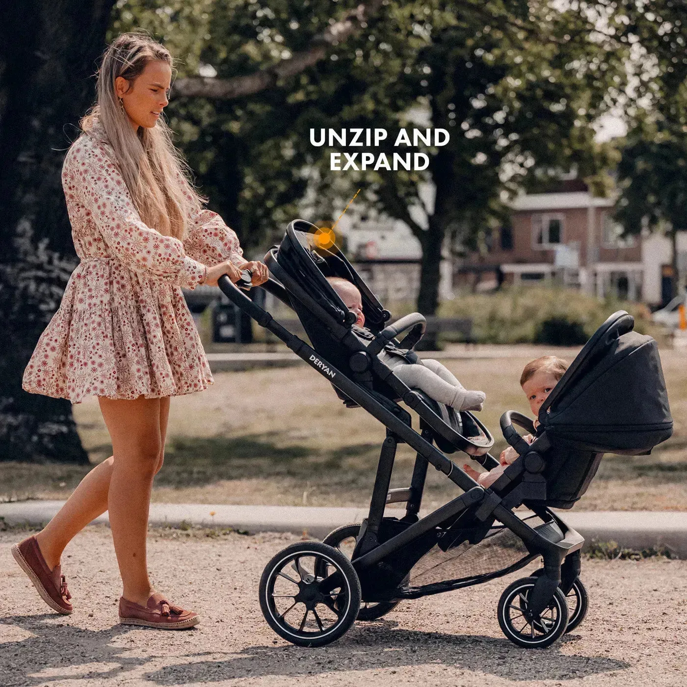 Evy² Duo Kinderwagen Zwart twee zitjes - Image 15