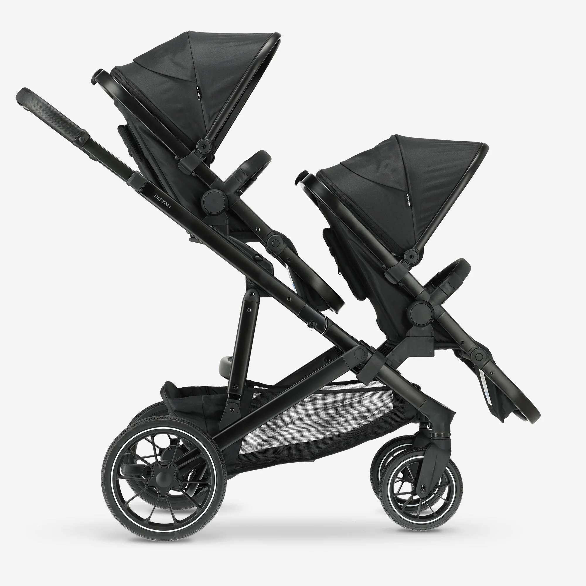 Evy² Duo Kinderwagen Zwart twee zitjes - Image 3