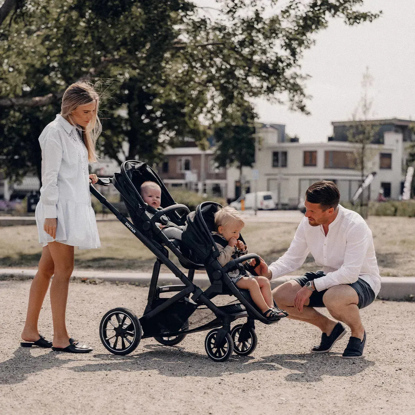 Evy² Duo Kinderwagen Zwart twee zitjes - Image 9