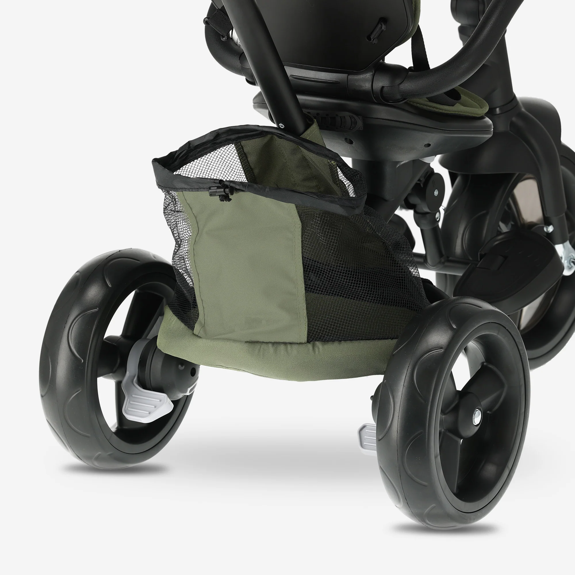 Explorer Luxe Driewieler met duwstang - Opvouwbaar met mandje groen - Image 11