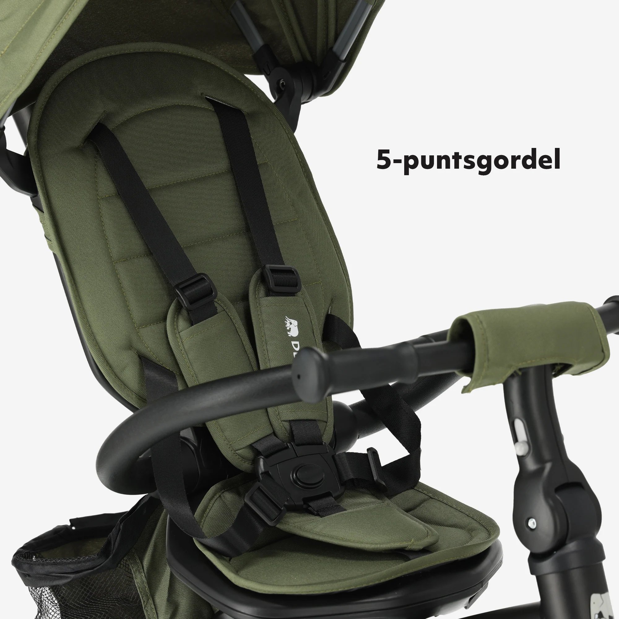 Explorer Luxe Driewieler met duwstang - Opvouwbaar met mandje groen - Image 7
